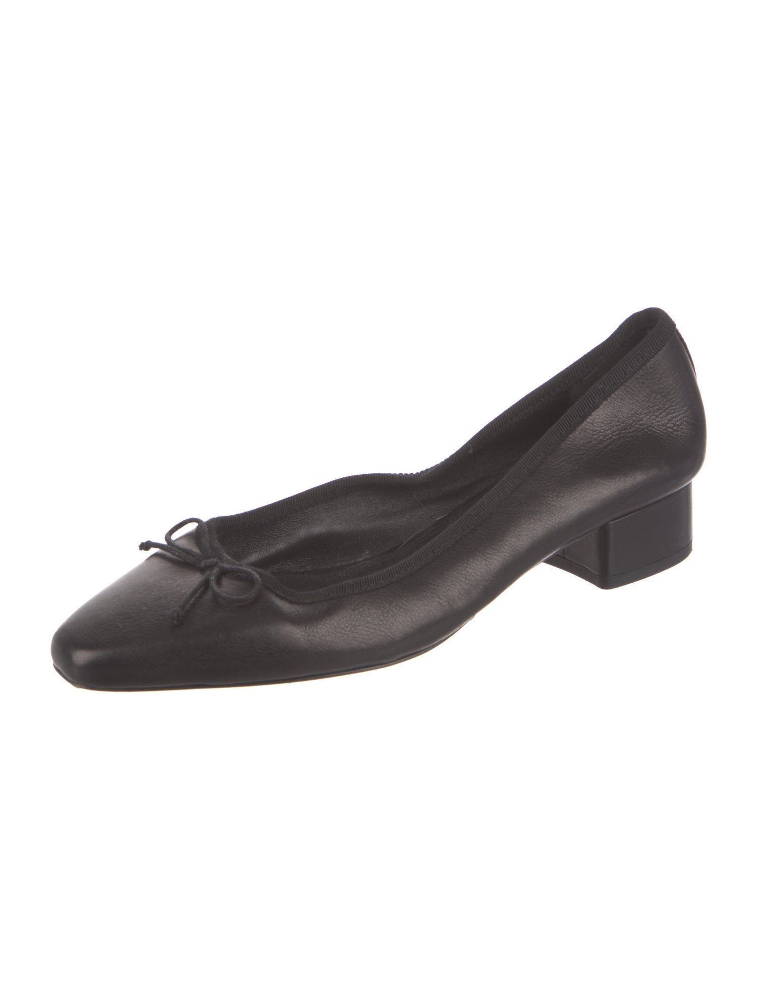 Veronica Beard Leather Bow Accents D'Orsay Flats