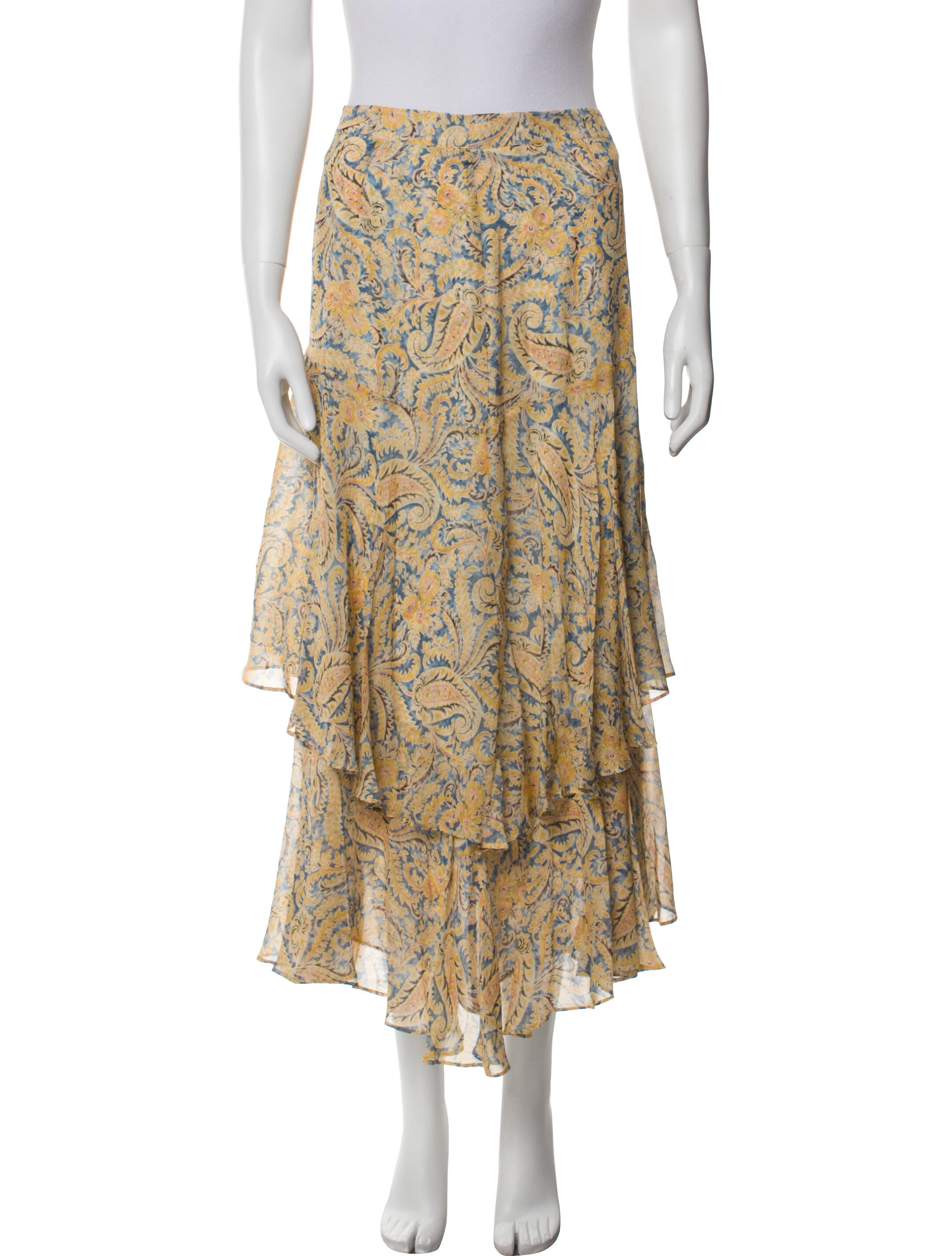 Veronica Beard Silk Midi Length Skirt