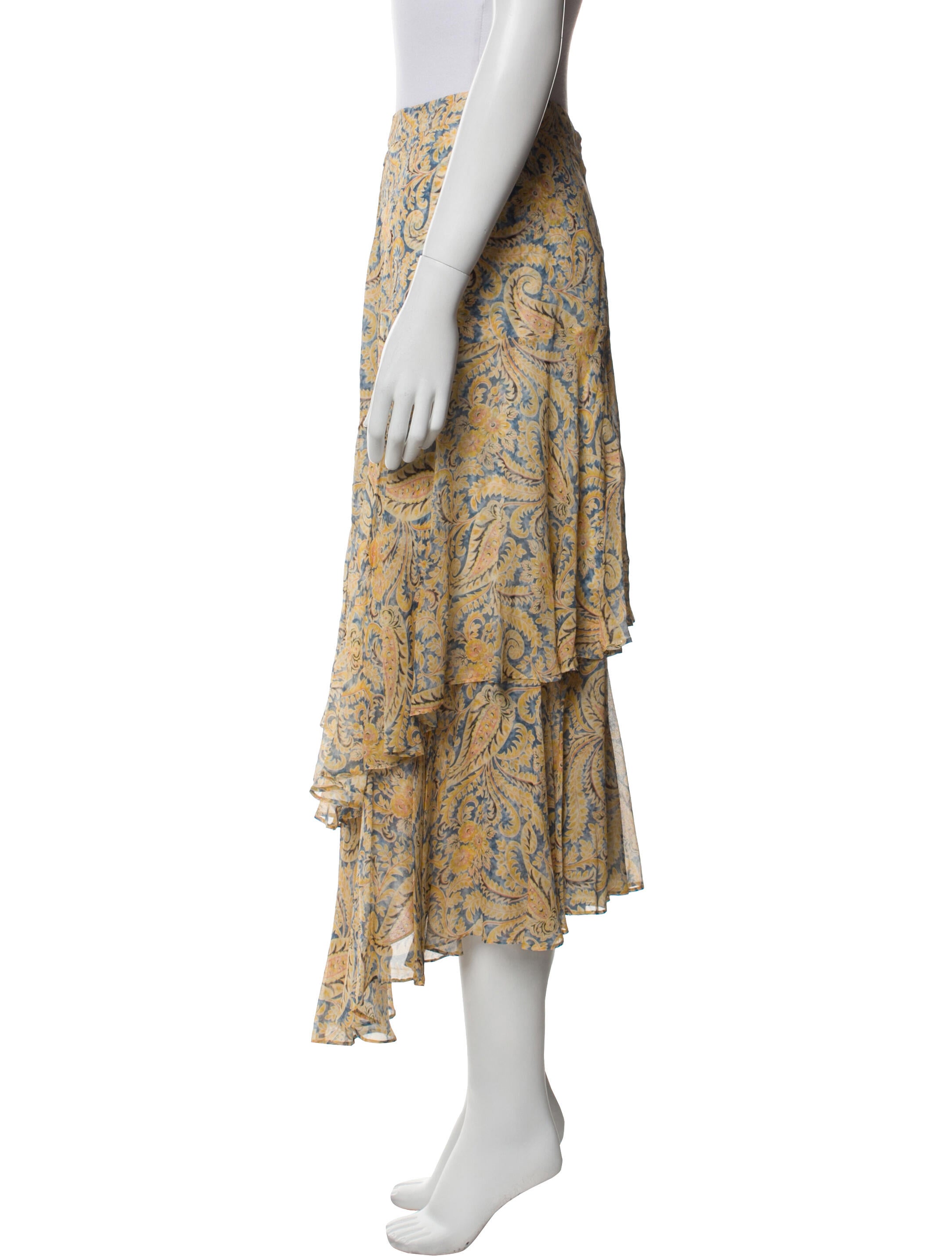 Veronica Beard Silk Midi Length Skirt