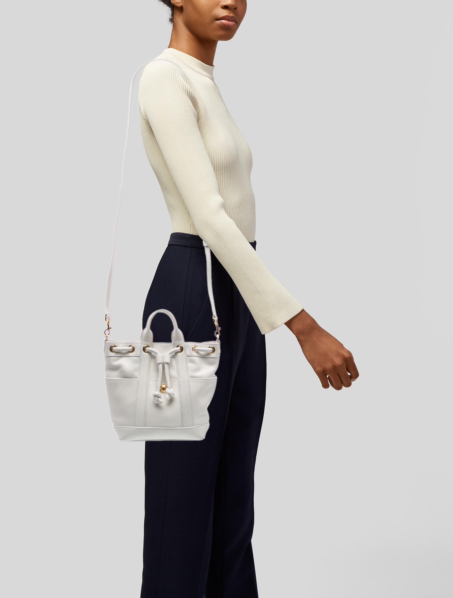 Veronica Beard Leather Bucket Bag w/ Tags