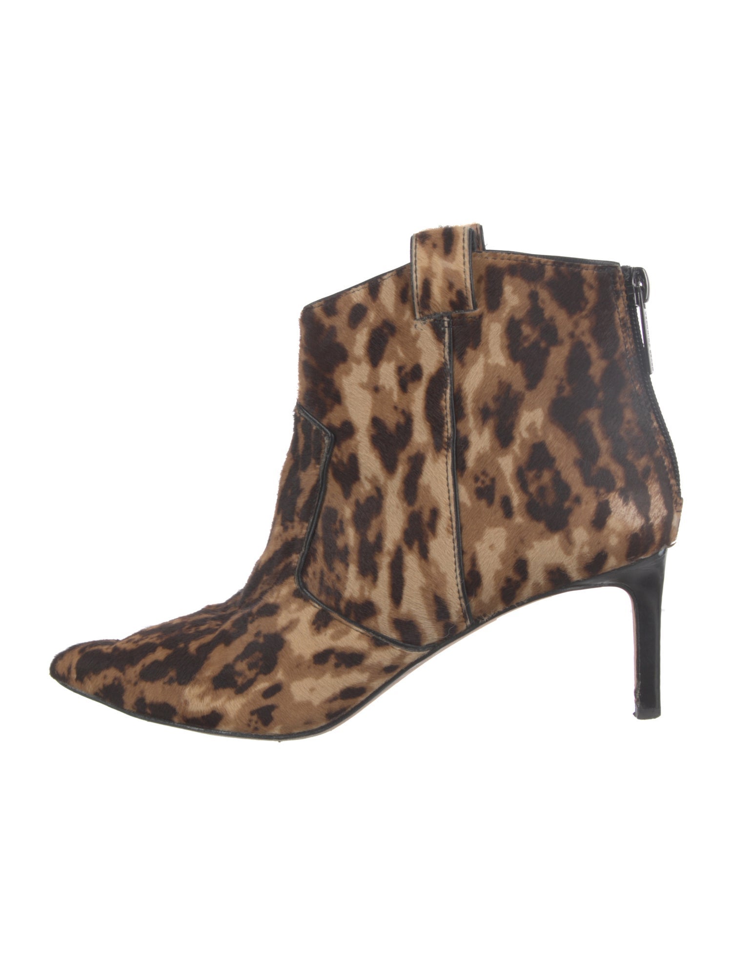 Veronica Beard Ponyhair Animal Print Mules