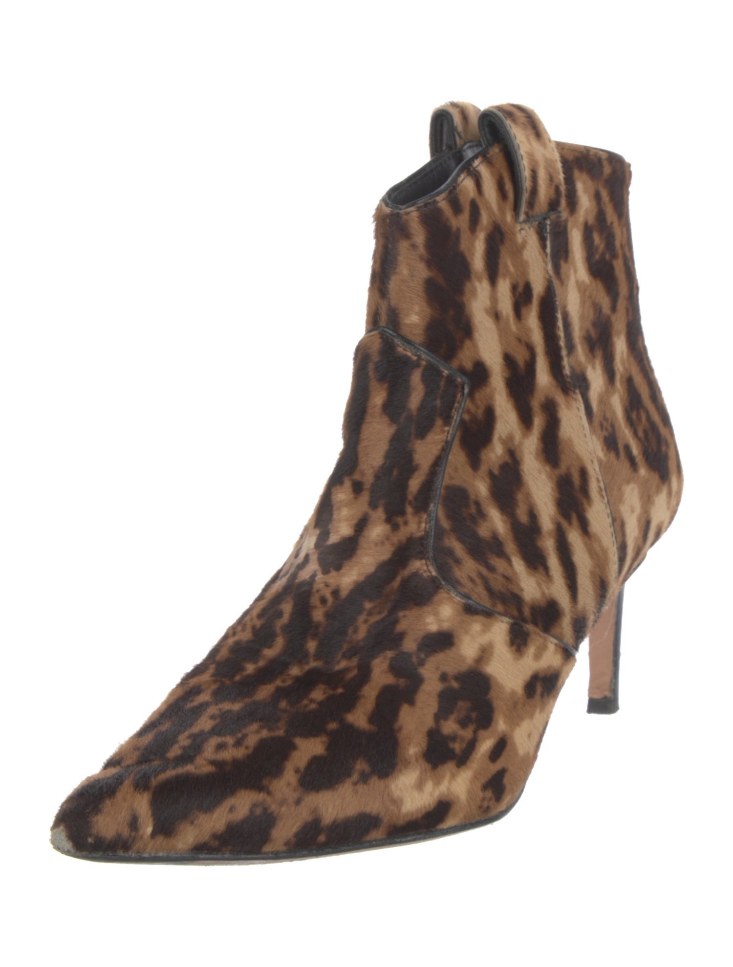 Veronica Beard Ponyhair Animal Print Mules