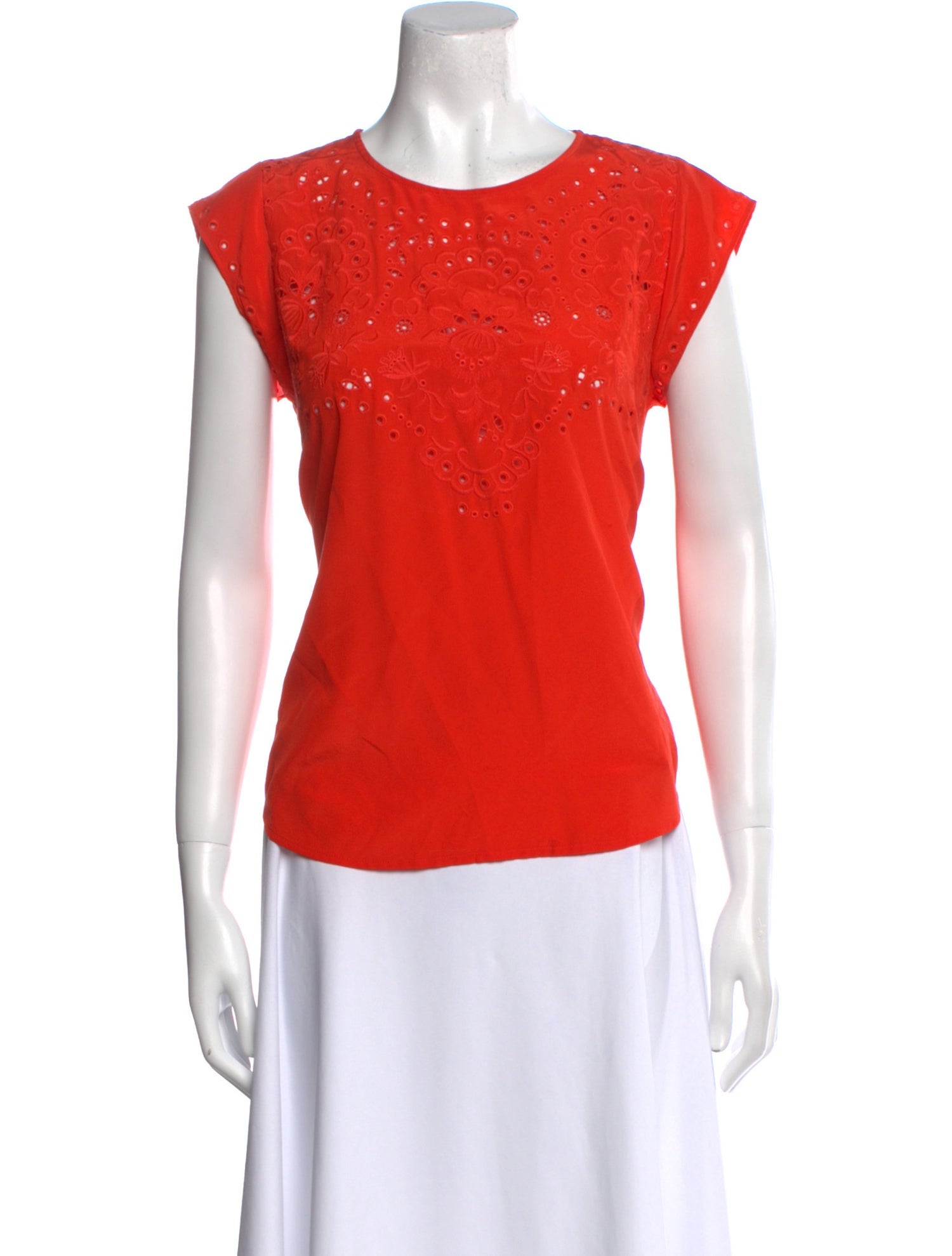 Veronica Beard Silk Crew Neck T-Shirt