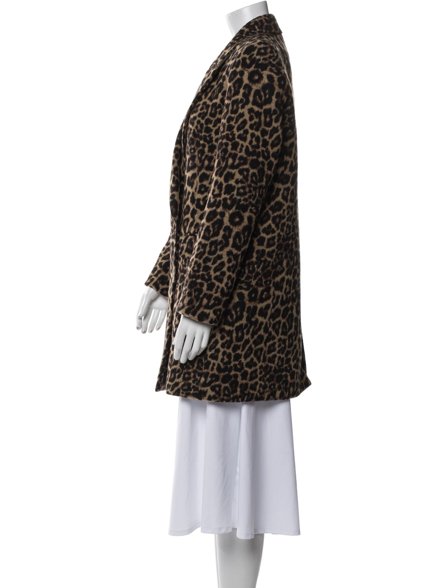 Veronica Beard Animal Print Faux Fur Coat