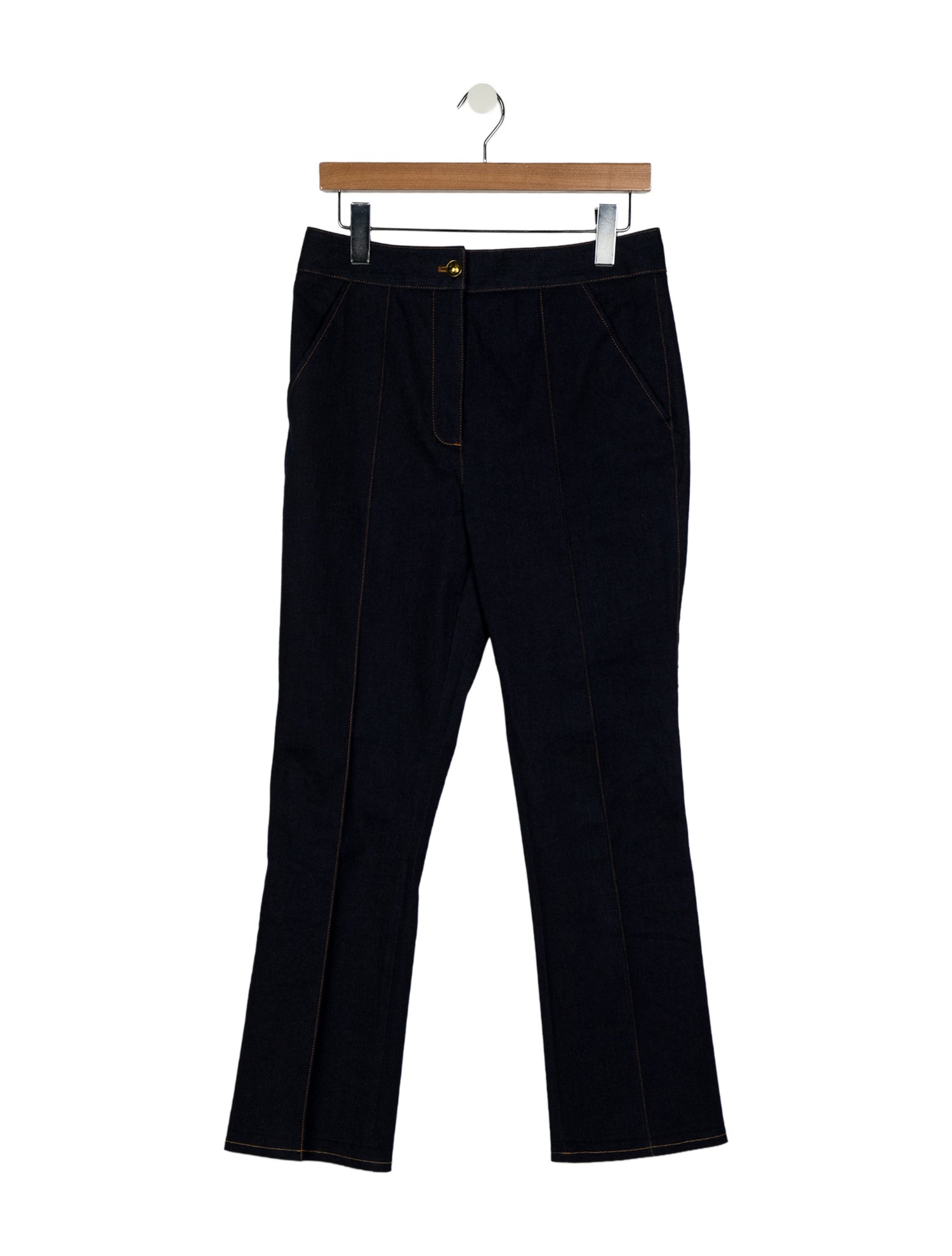 Veronica Beard Mid-Rise Straight Leg Jeans