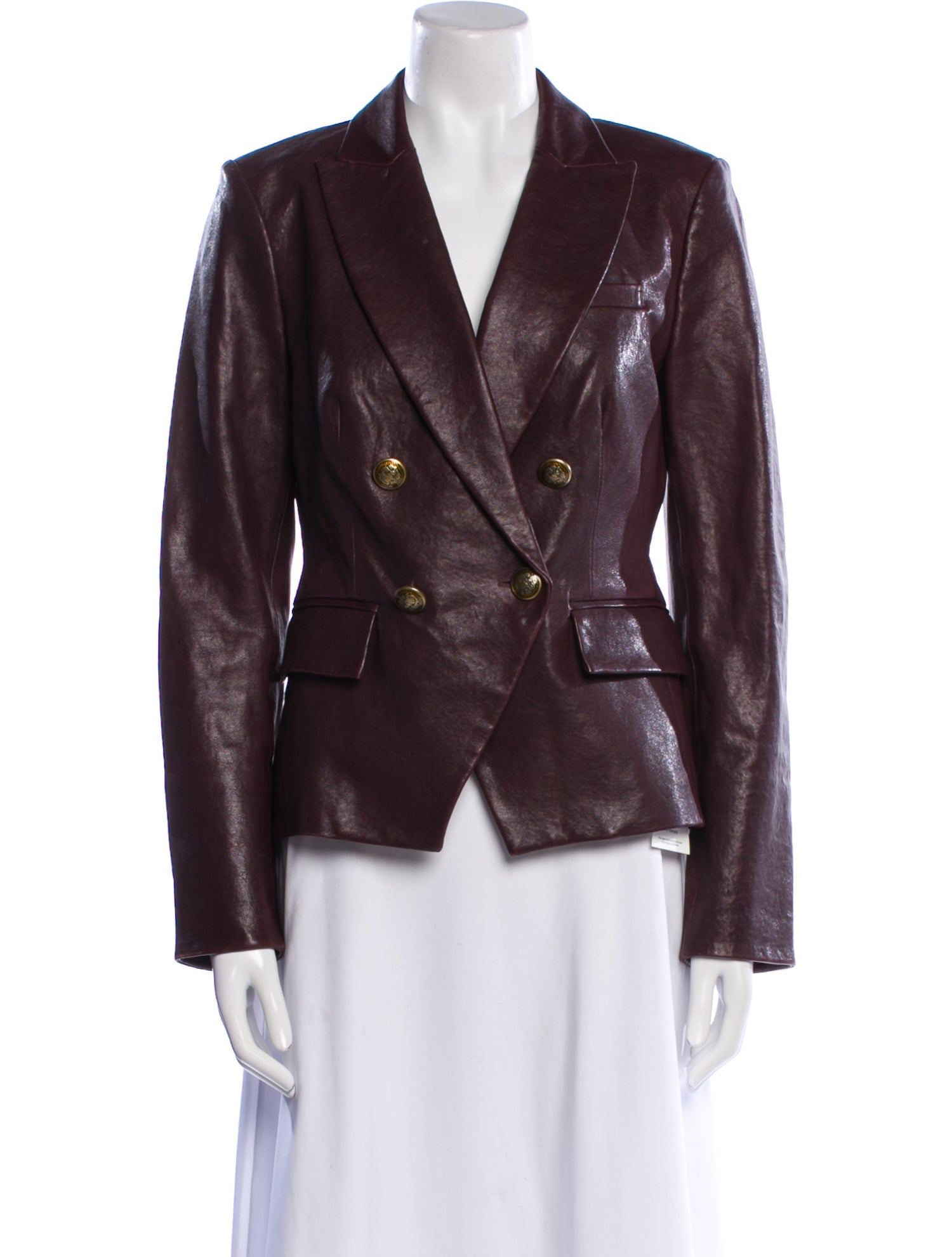 Veronica Beard Lamb Leather Blazer