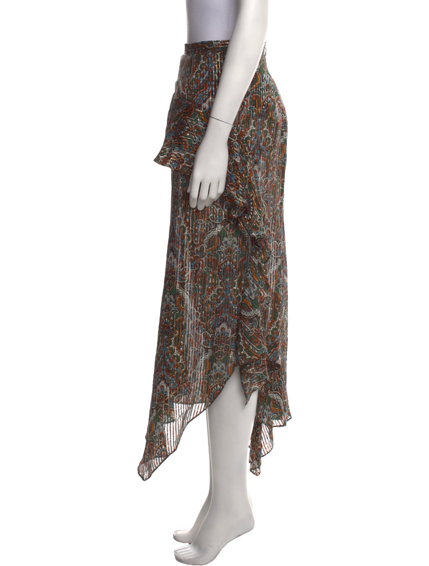 Veronica Beard Silk Midi Length Skirt