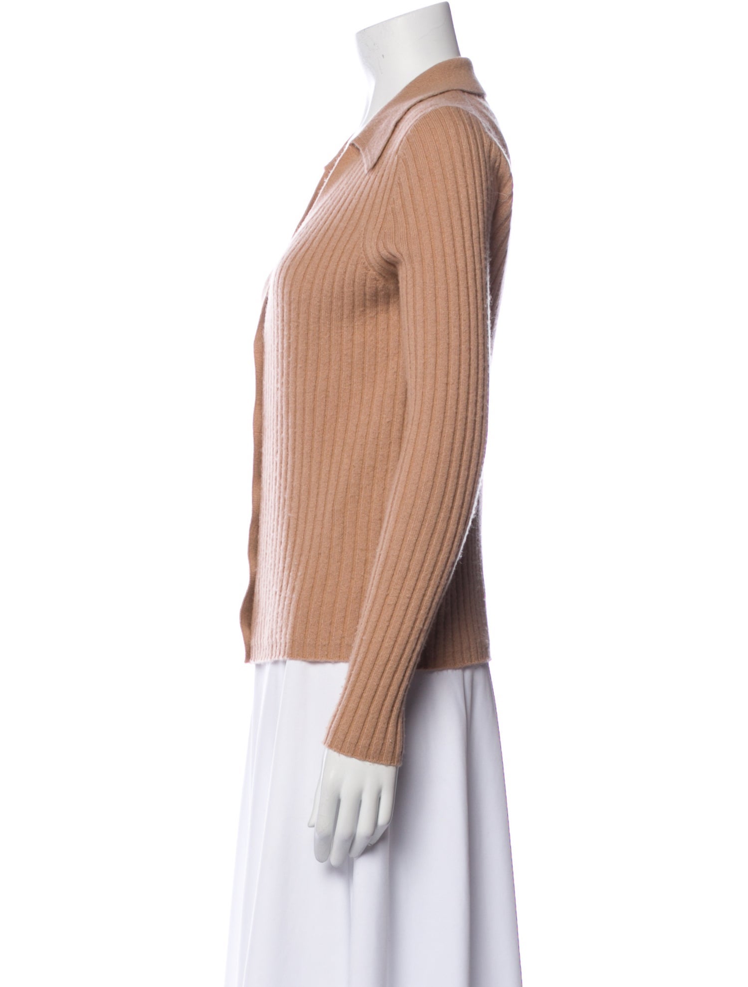 Veronica Beard Cashmere Striped Button-Up Top