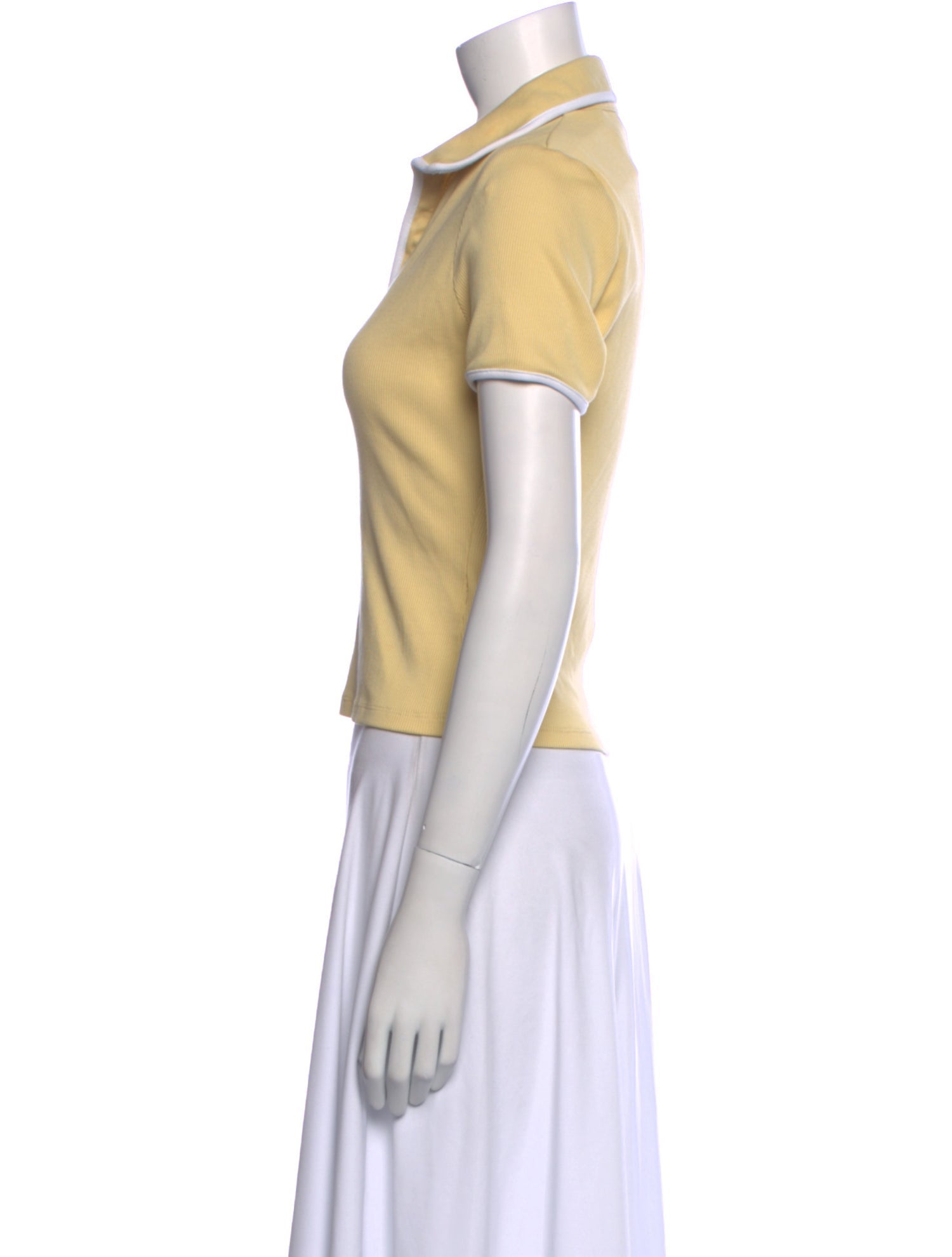 Veronica Beard V-Neck Short Sleeve Polo