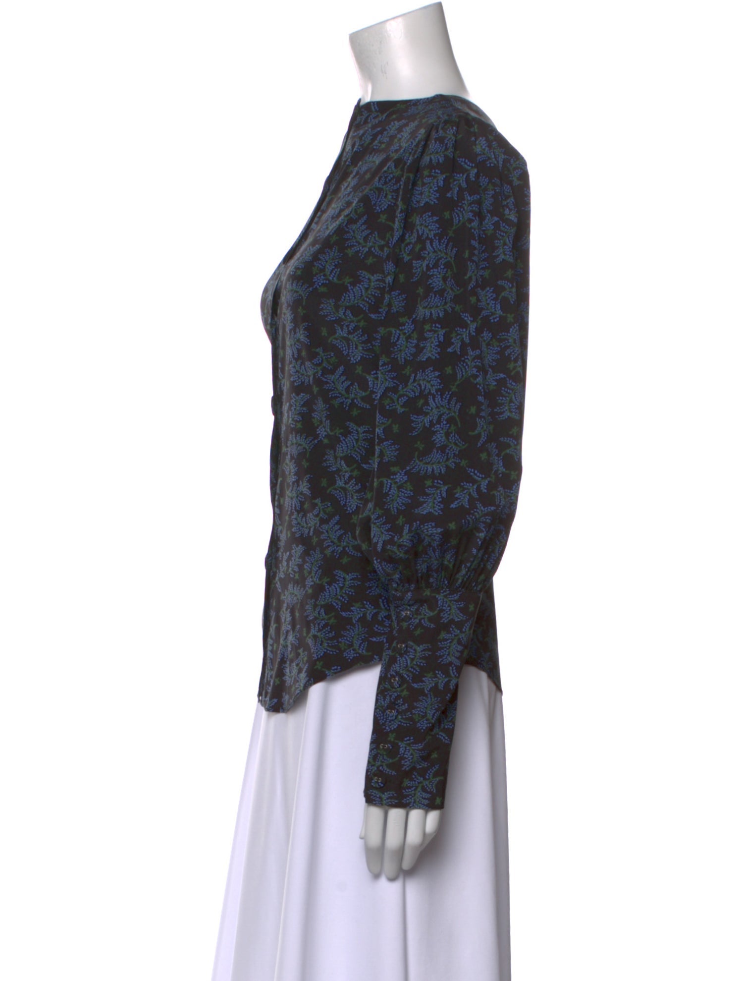 Veronica Beard Silk Floral Print Blouse