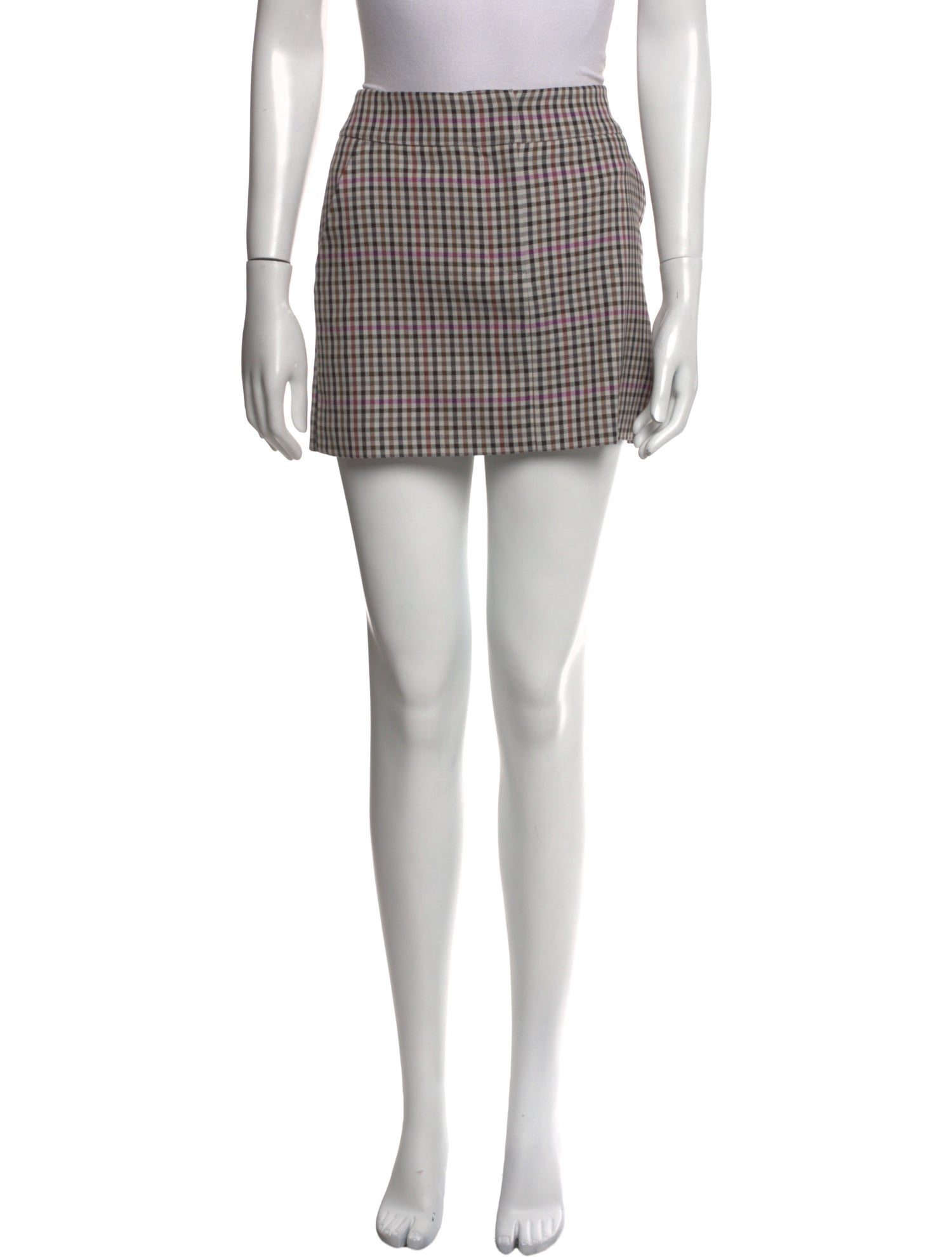 Veronica Beard Plaid Print Mini Skirt w/ Tags