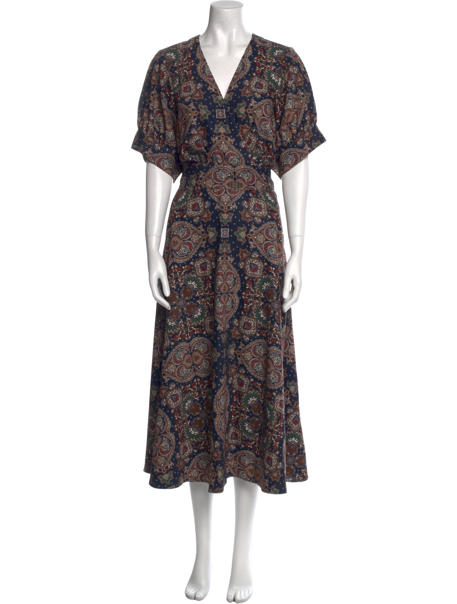 Veronica Beard Paisley Print Long Dress