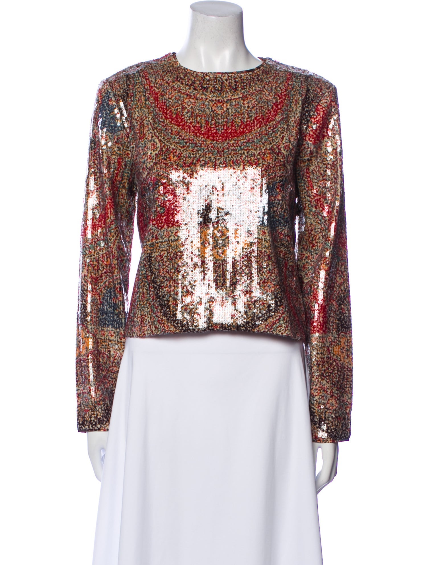 Veronica Beard Printed Crew Neck Sweatshirt