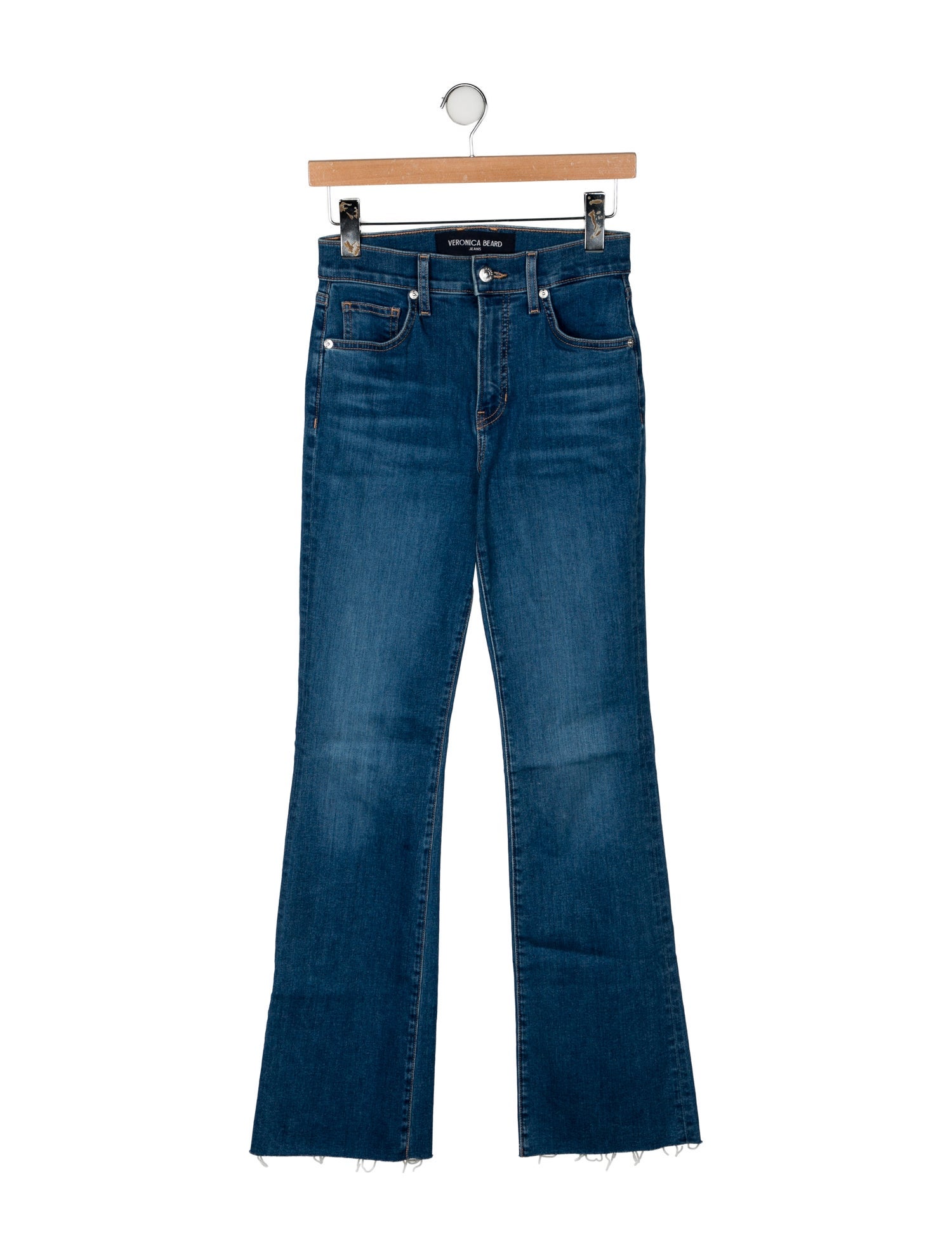 Veronica Beard Mid-Rise Wide Leg Jeans