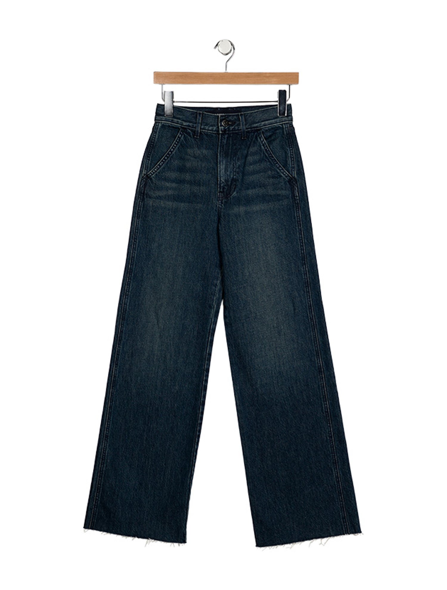 Veronica Beard Mid-Rise Wide Leg Jeans