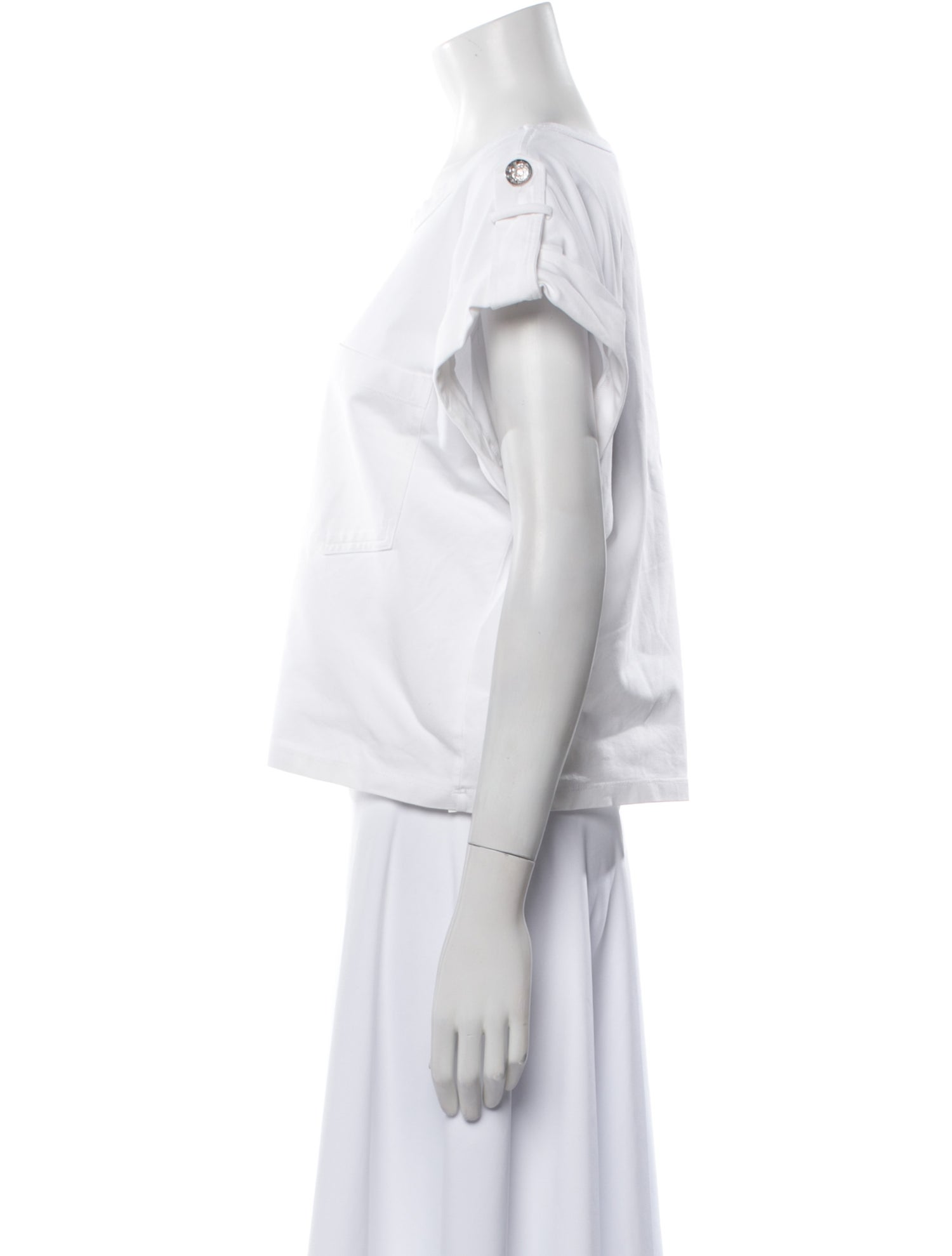 Veronica Beard Scoop Neck Short Sleeve T-Shirt