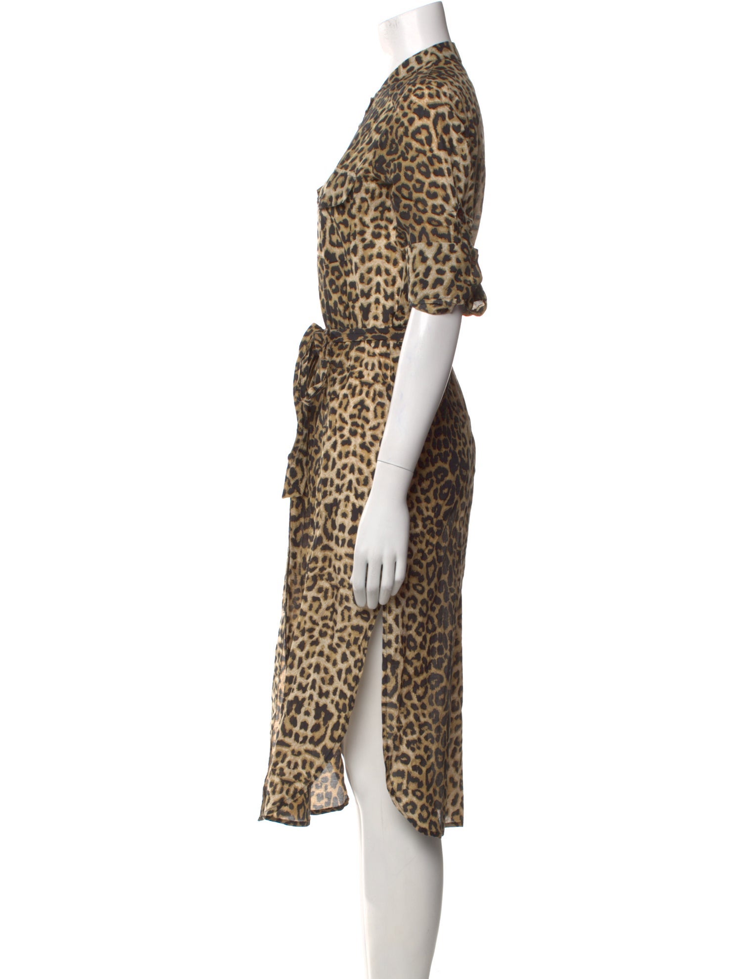 Veronica Beard Animal Print Midi Length Dress