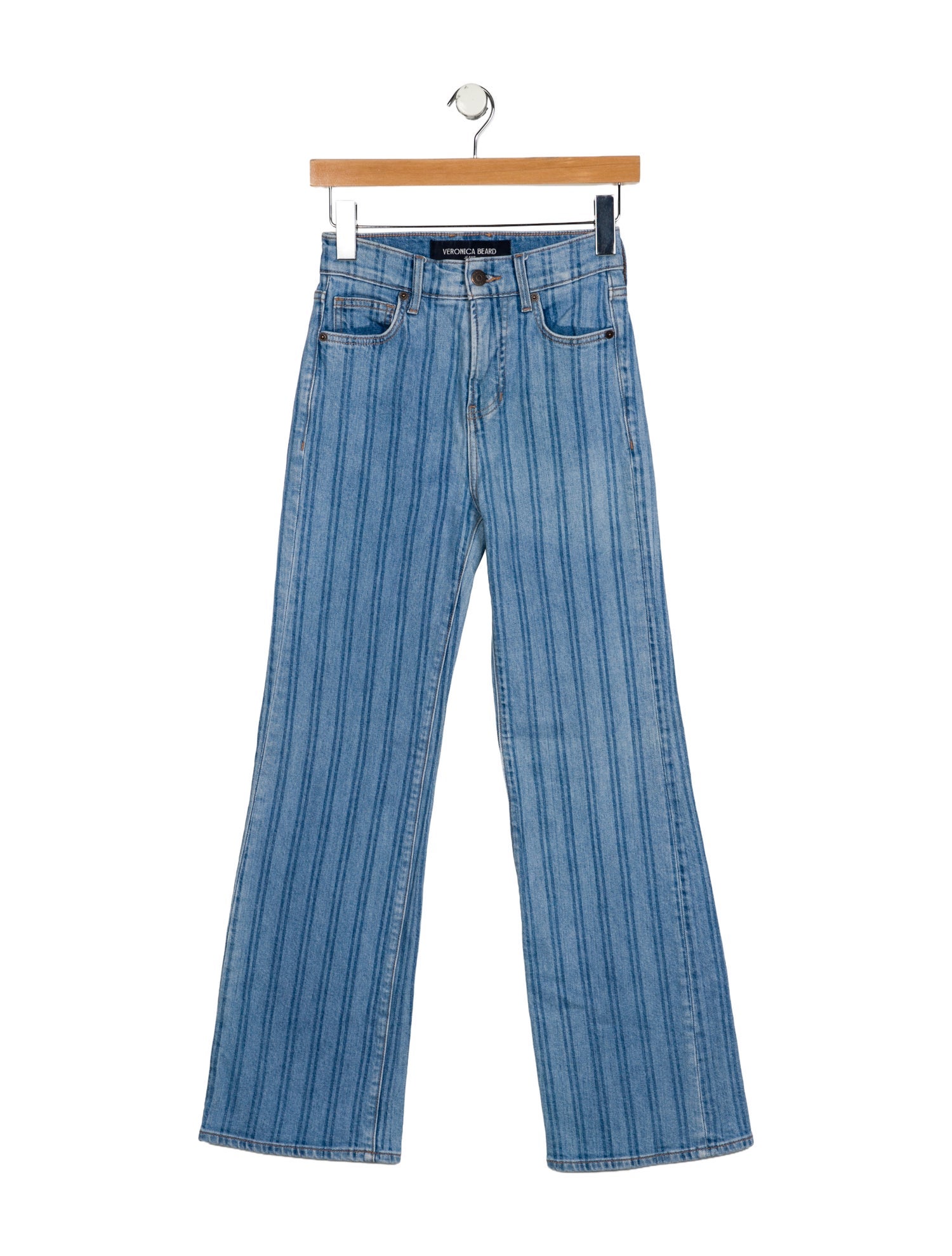 Veronica Beard Mid-Rise Wide Leg Jeans