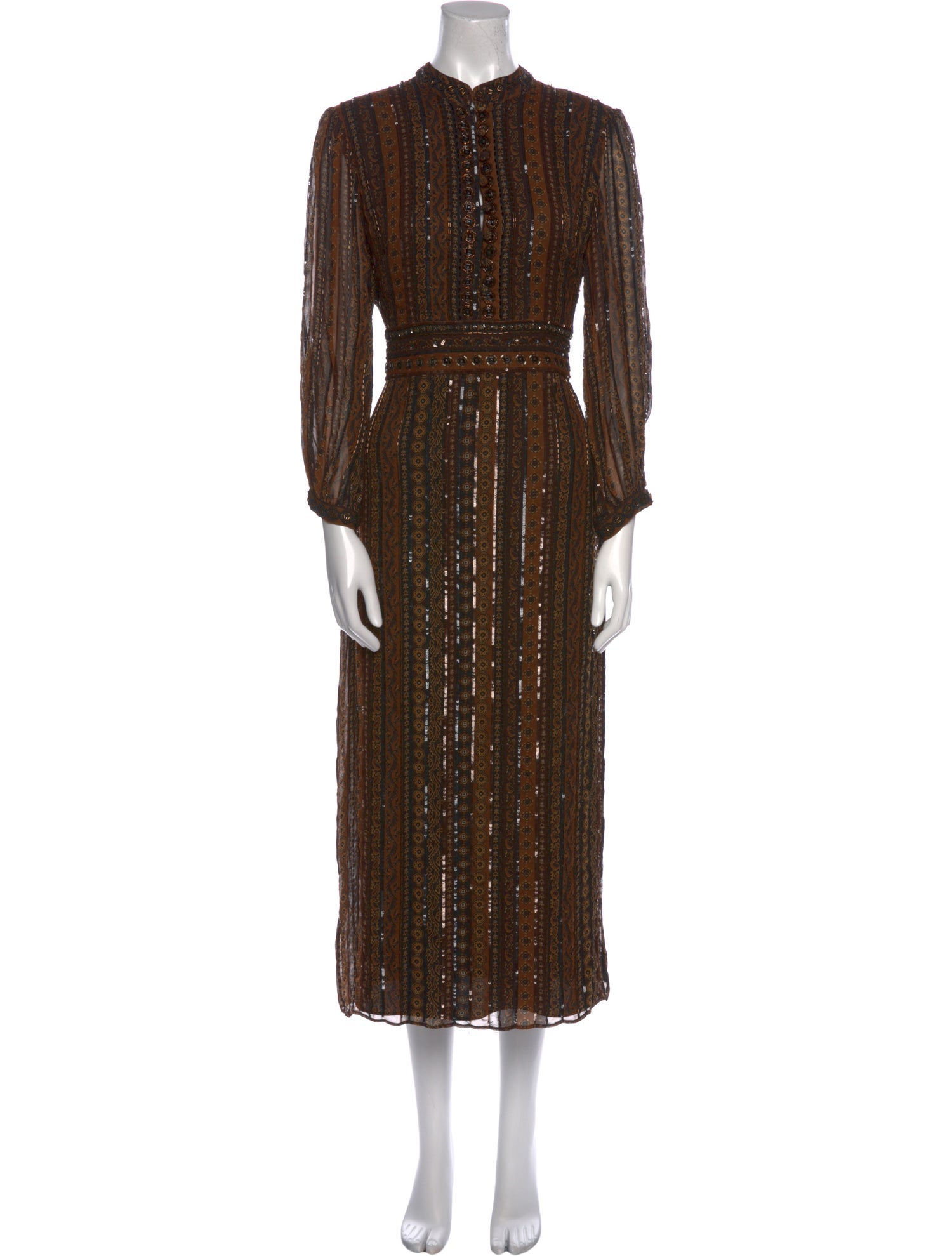 Veronica Beard Mock Neck Long Dress