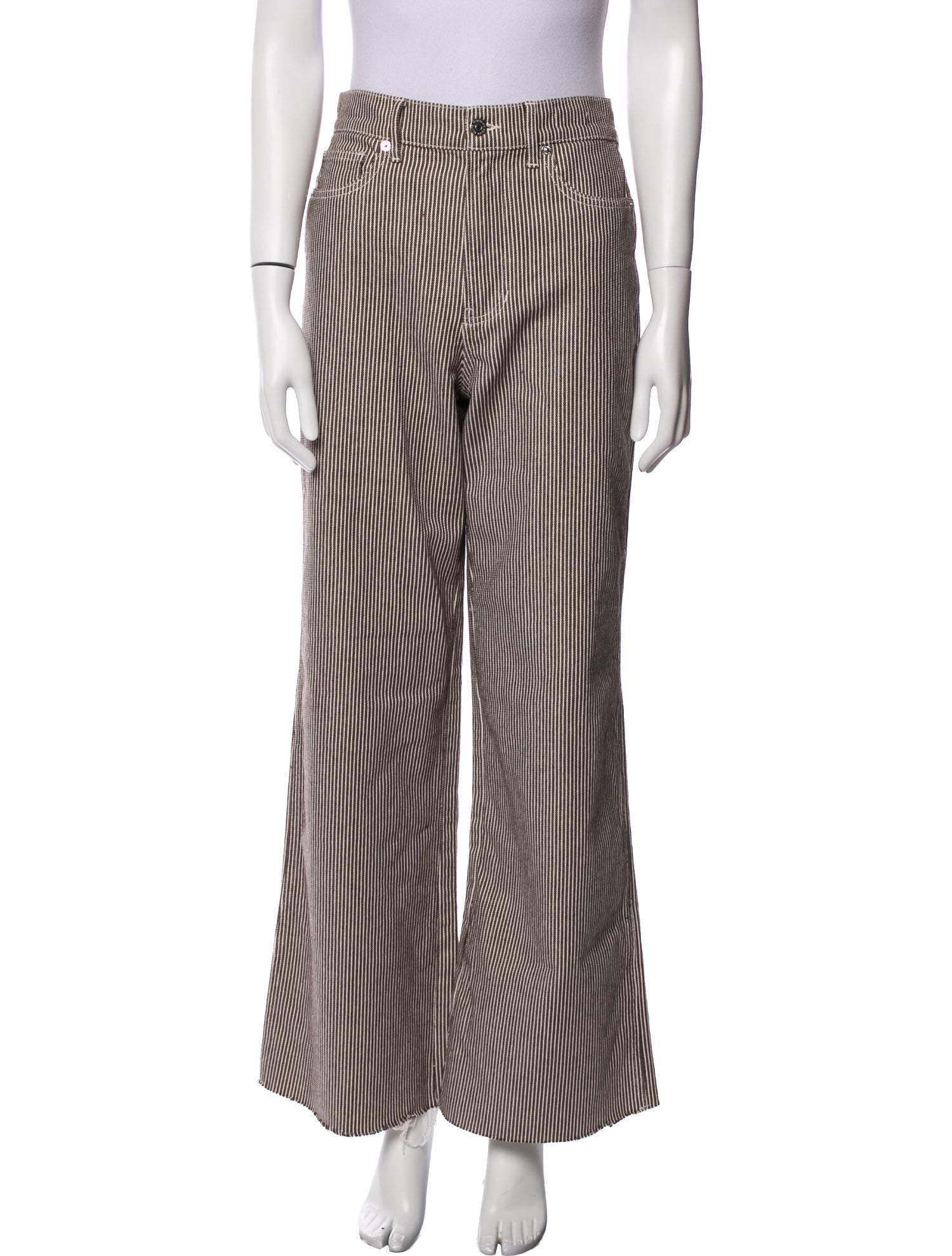 Veronica Beard Striped Wide Leg Pants