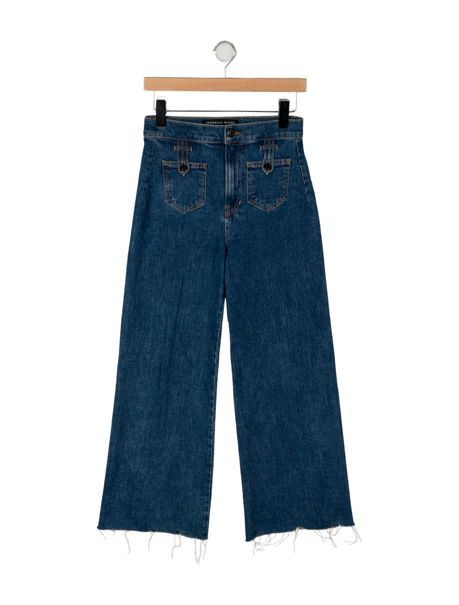 Veronica Beard High-Rise Wide Leg Jeans