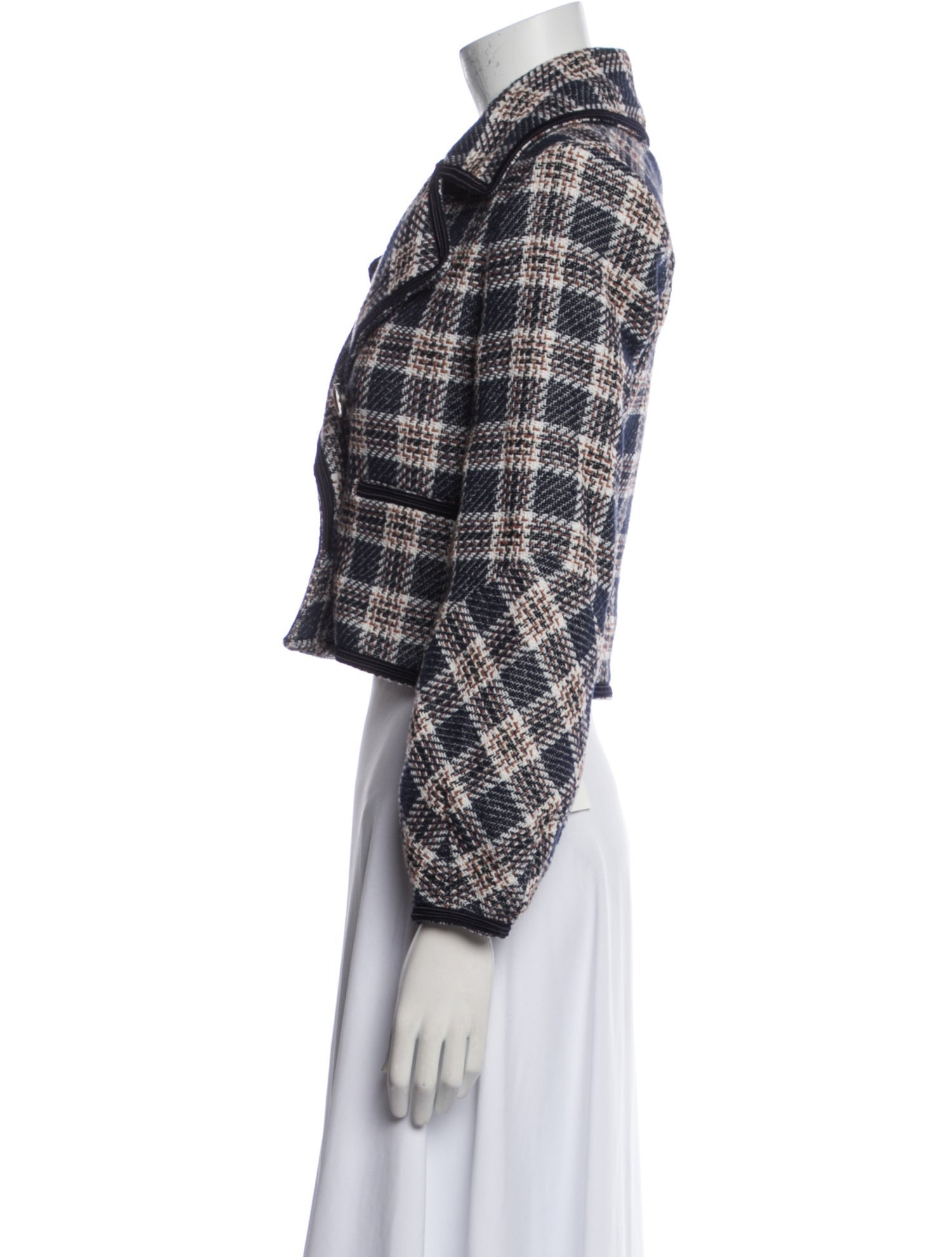 Veronica Beard Plaid Print Blazer