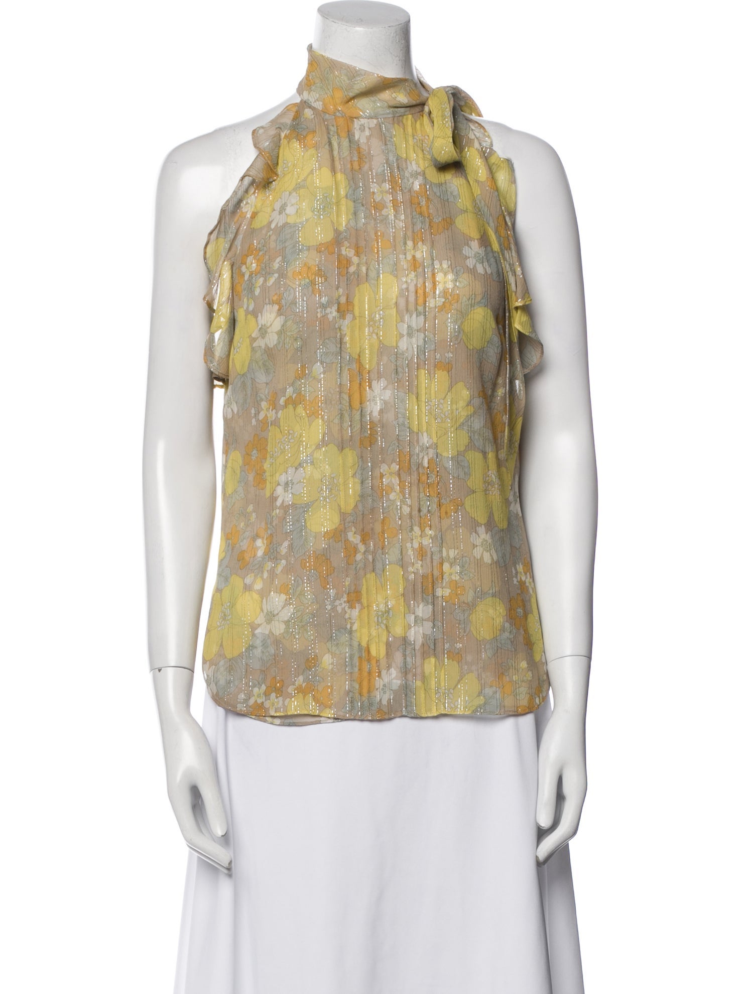 Veronica Beard Silk Floral Print Blouse