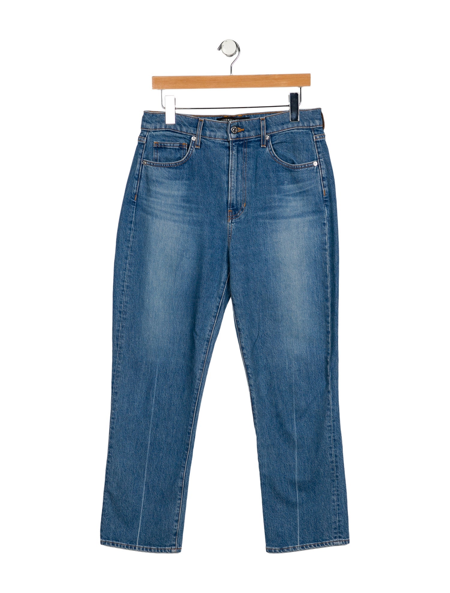 Veronica Beard High-Rise Straight Leg Jeans