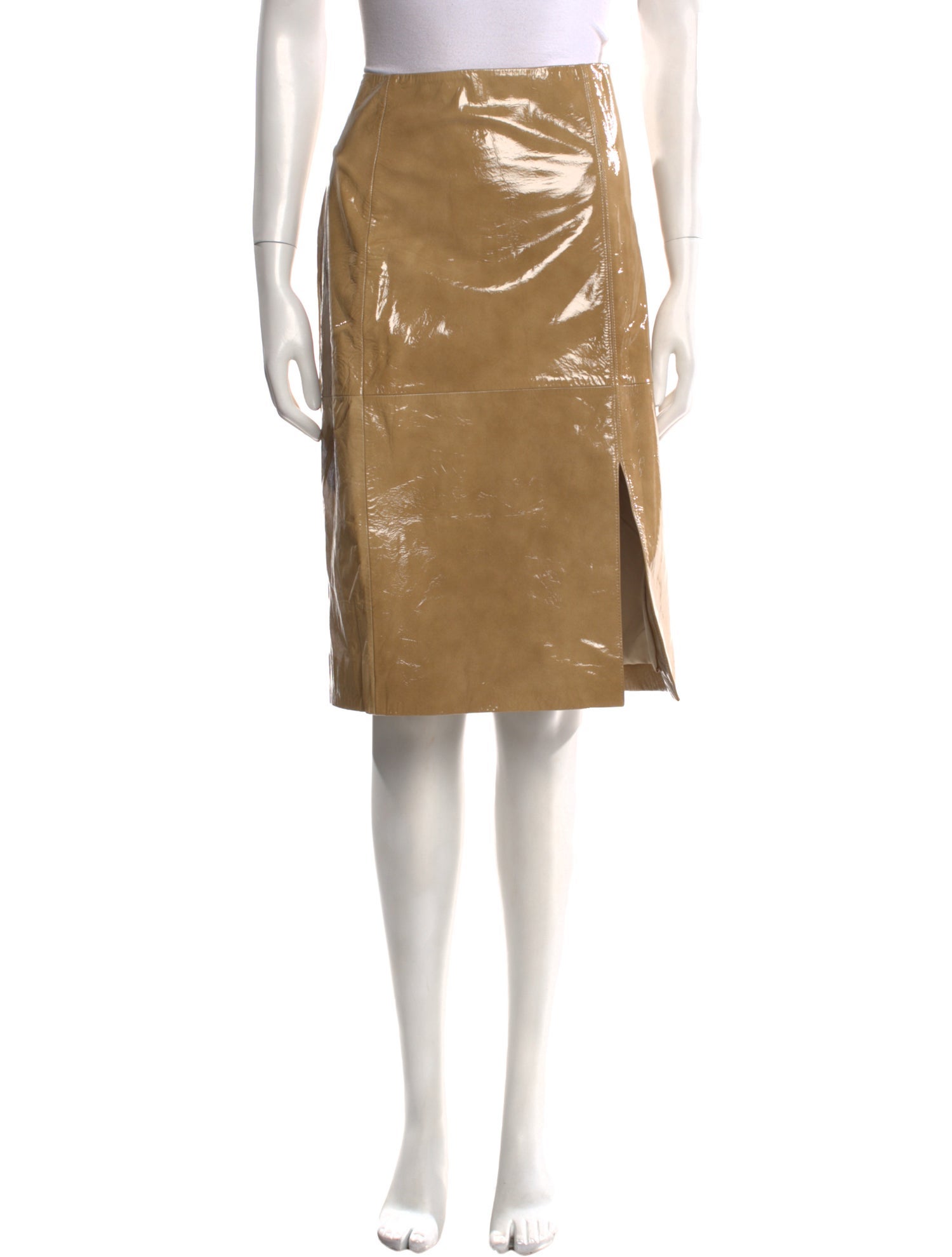 Veronica Beard Lamb Leather Knee-Length Skirt w/ Tags