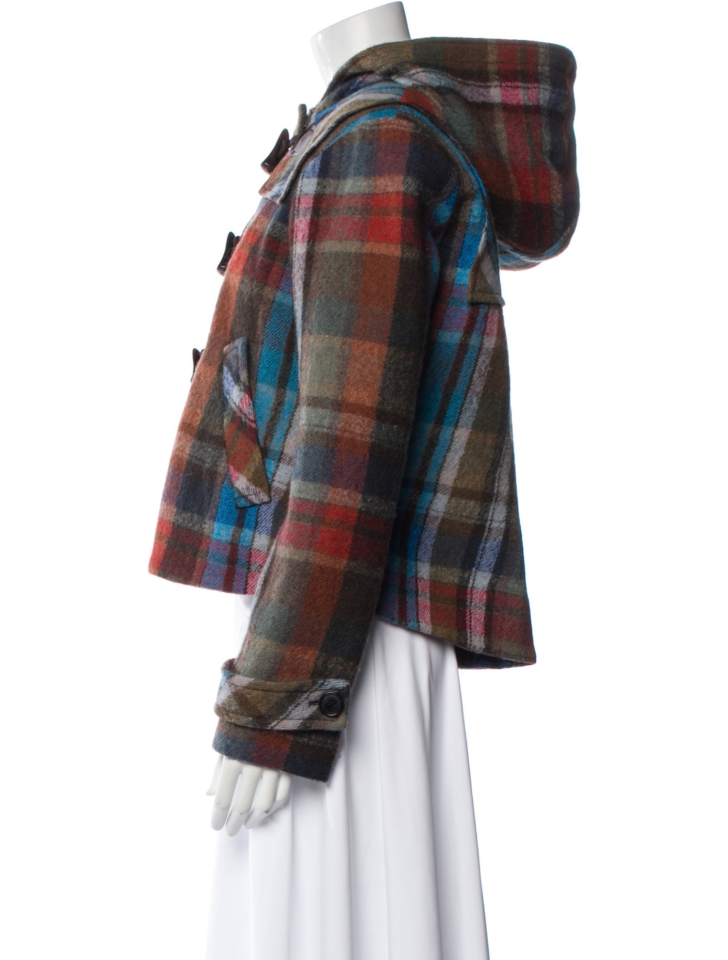 Veronica Beard Virgin Wool Plaid Print Jacket