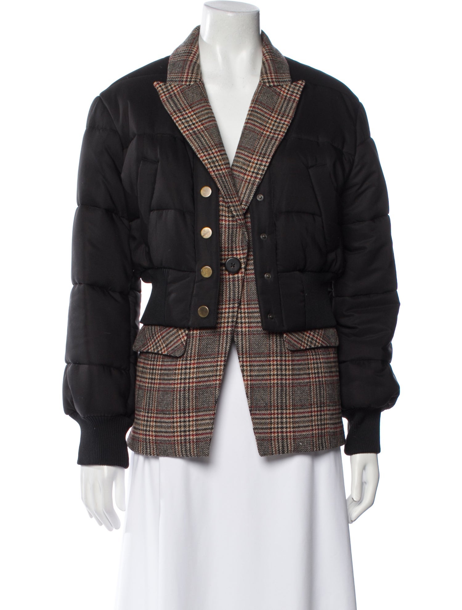 Veronica Beard Plaid Print Blazer