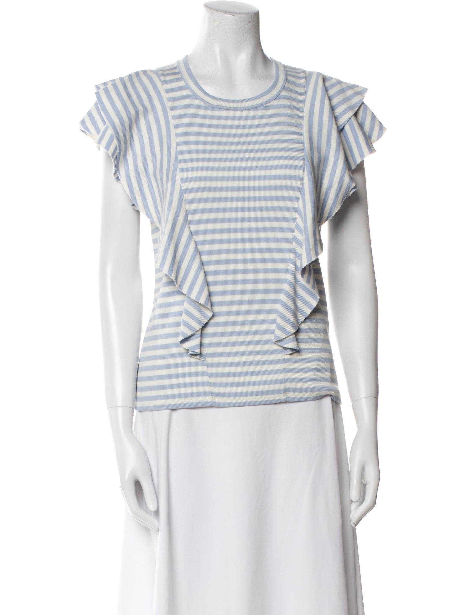Veronica Beard Striped Crew Neck T-Shirt