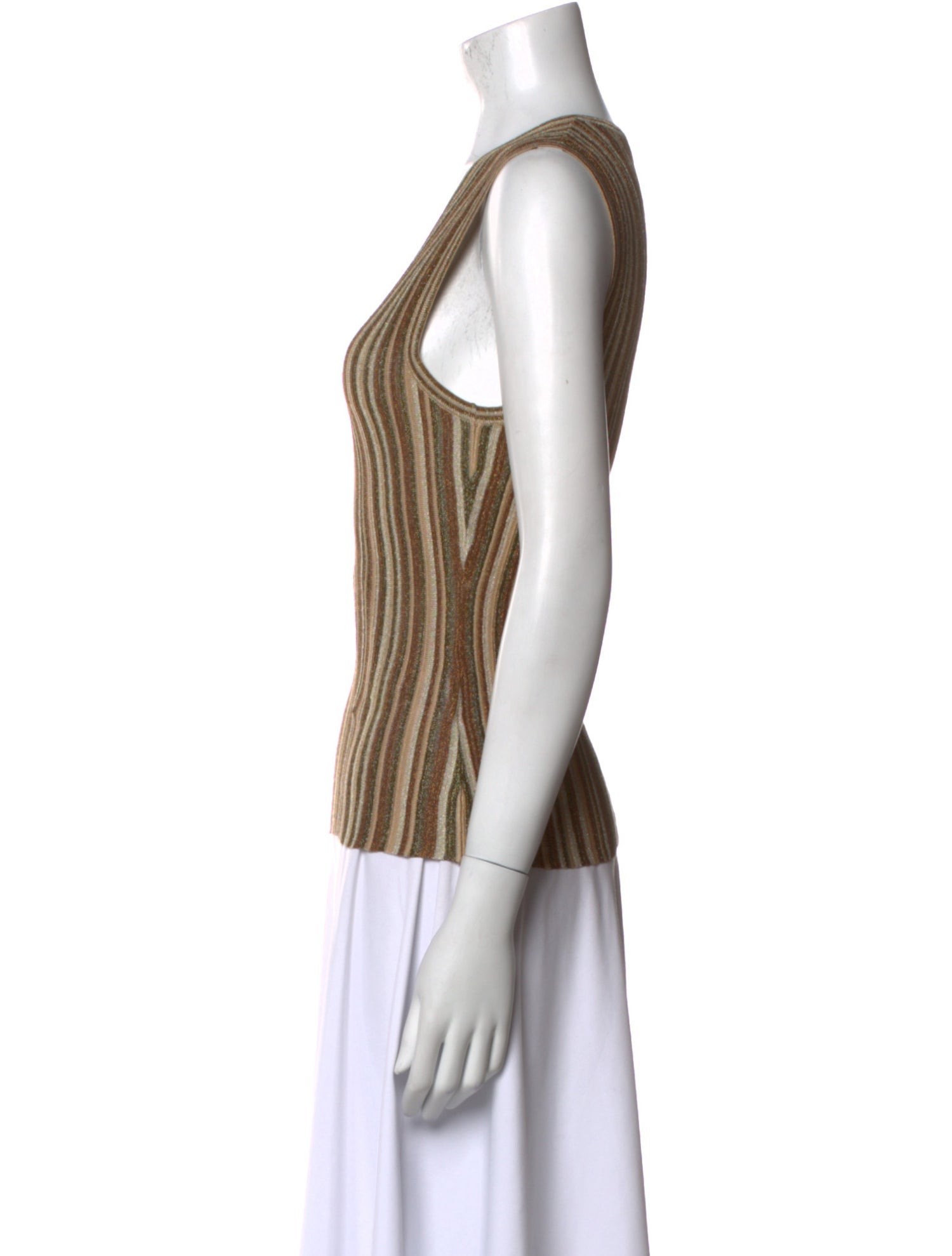 Veronica Beard Striped V-Neck Top