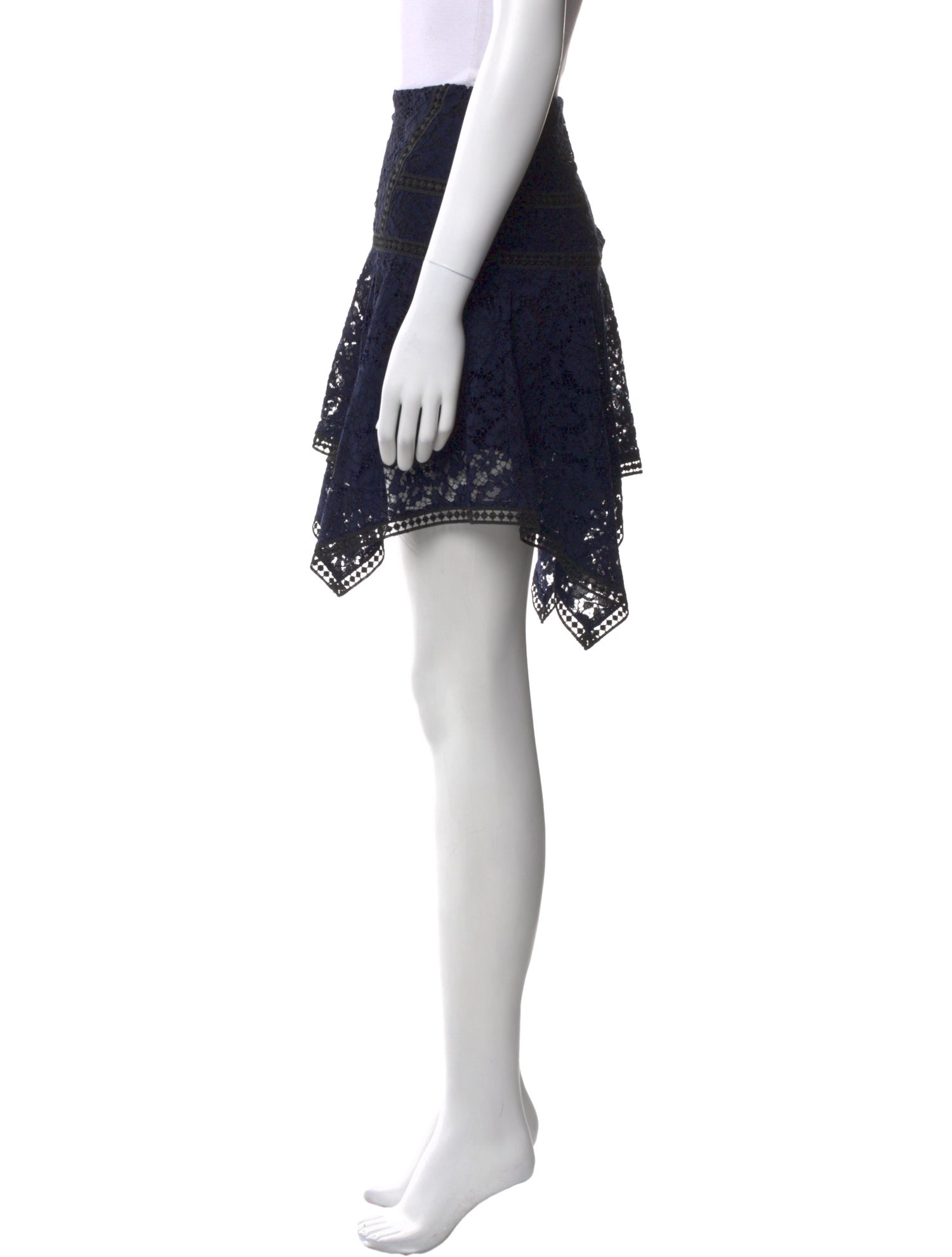 Veronica Beard Lace Pattern Knee-Length Skirt