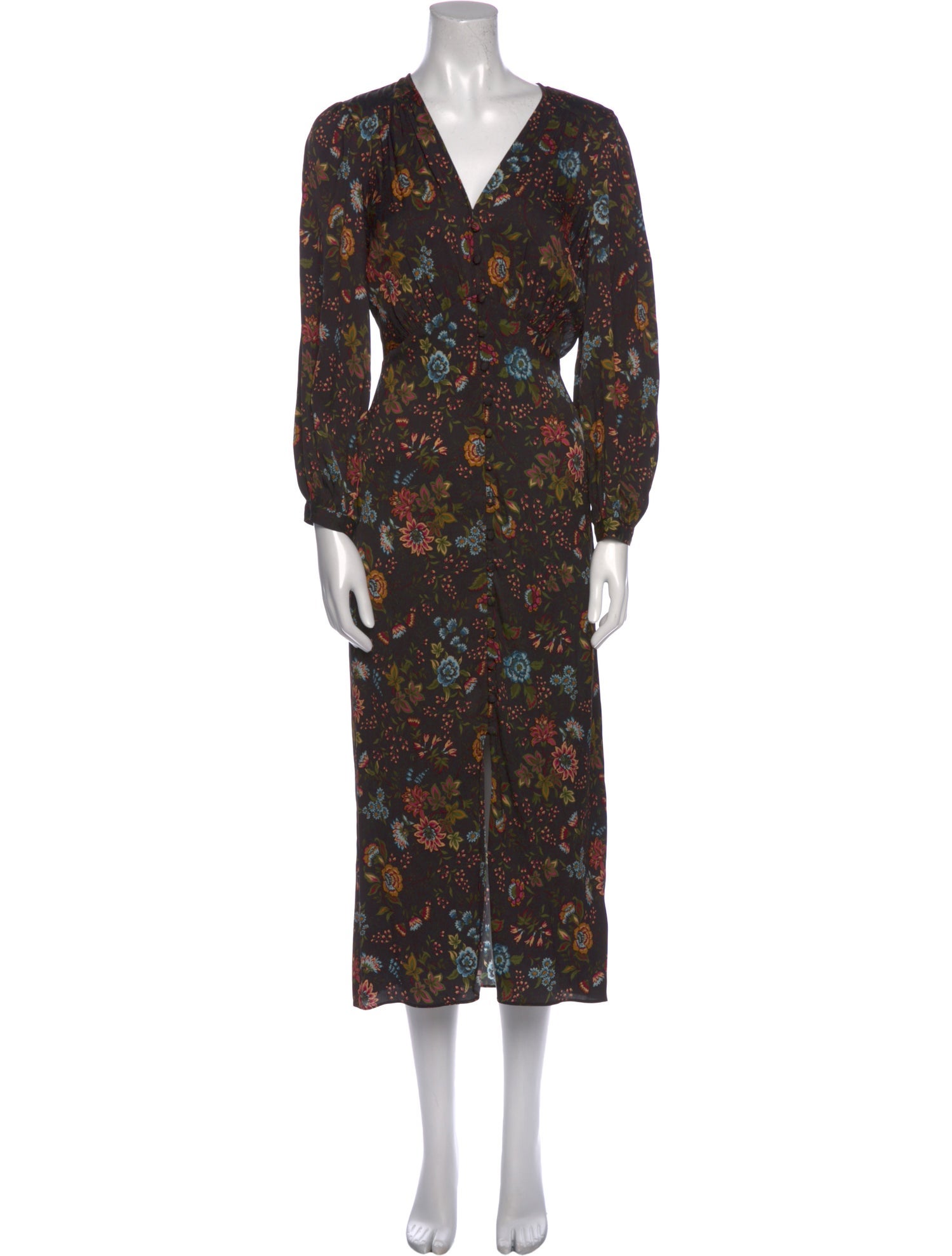 Veronica Beard Floral Print Long Dress