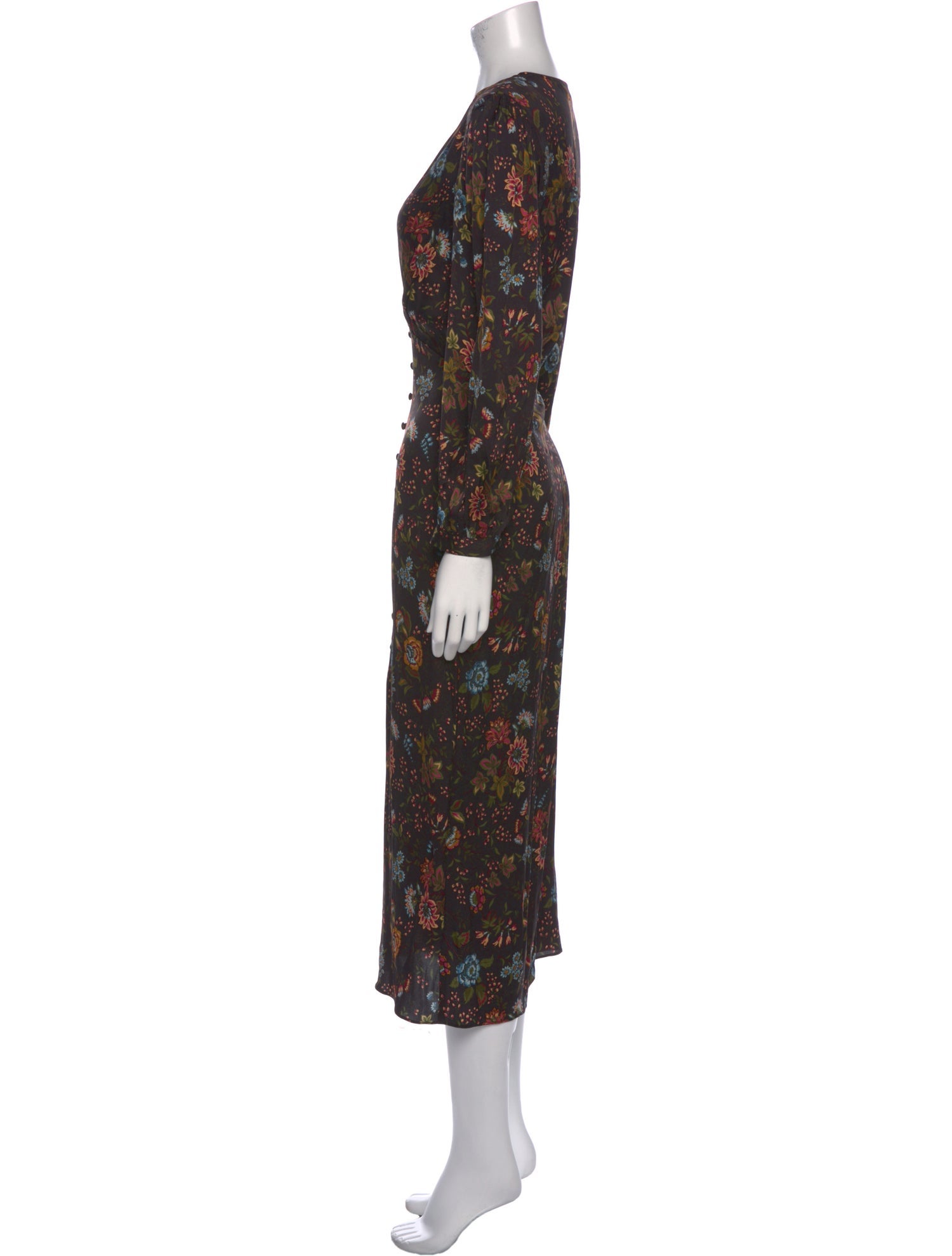 Veronica Beard Floral Print Long Dress