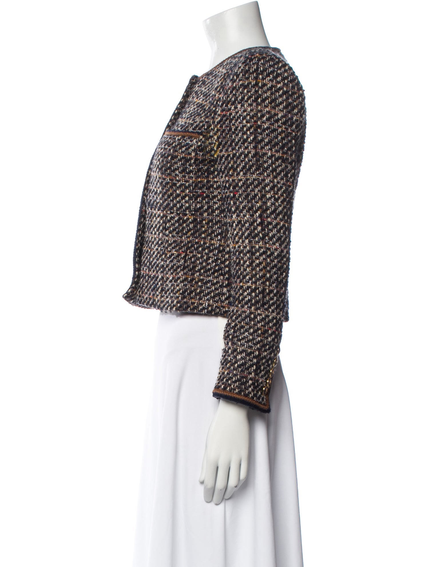 Veronica Beard Tweed Tweed Pattern Evening Jacket