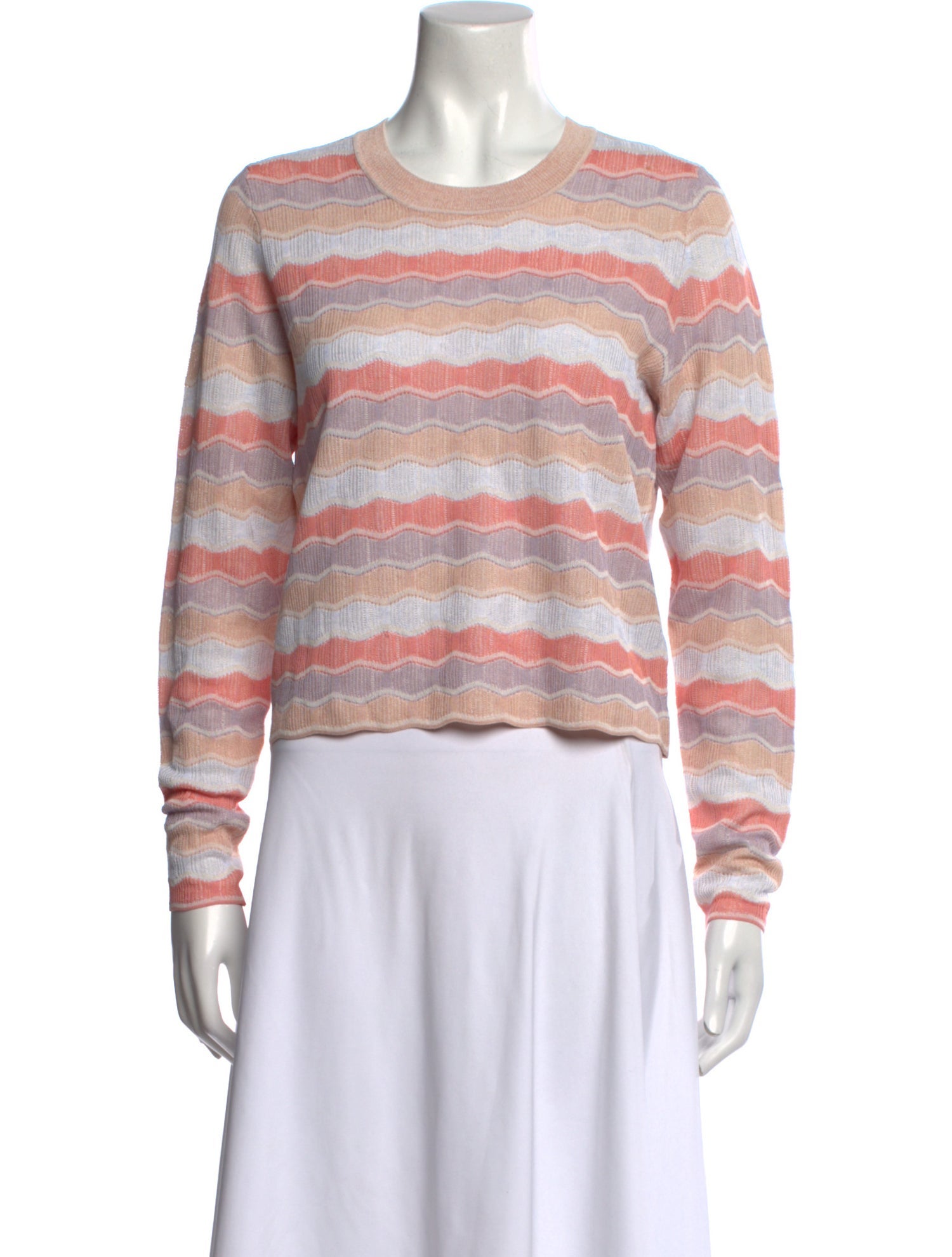 Veronica Beard Striped Scoop Neck Sweater