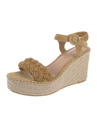 Veronica Beard Suede Colorblock Pattern Espadrilles