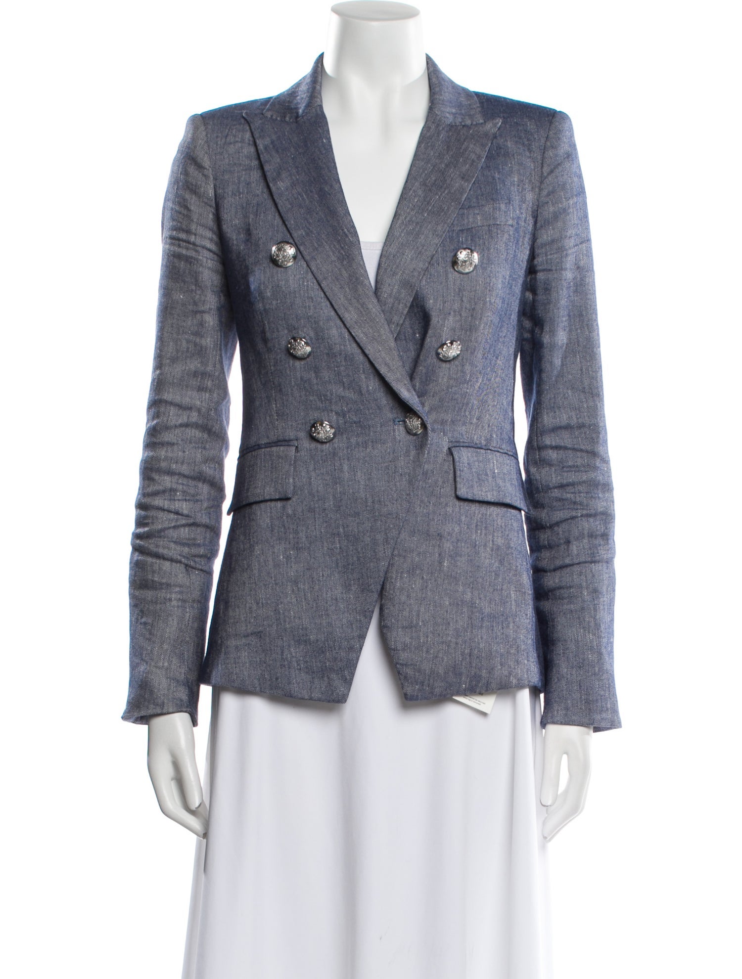 Veronica Beard Linen Striped Blazer