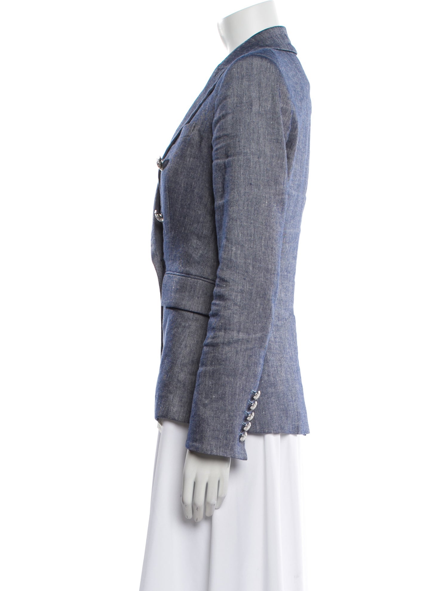 Veronica Beard Linen Striped Blazer