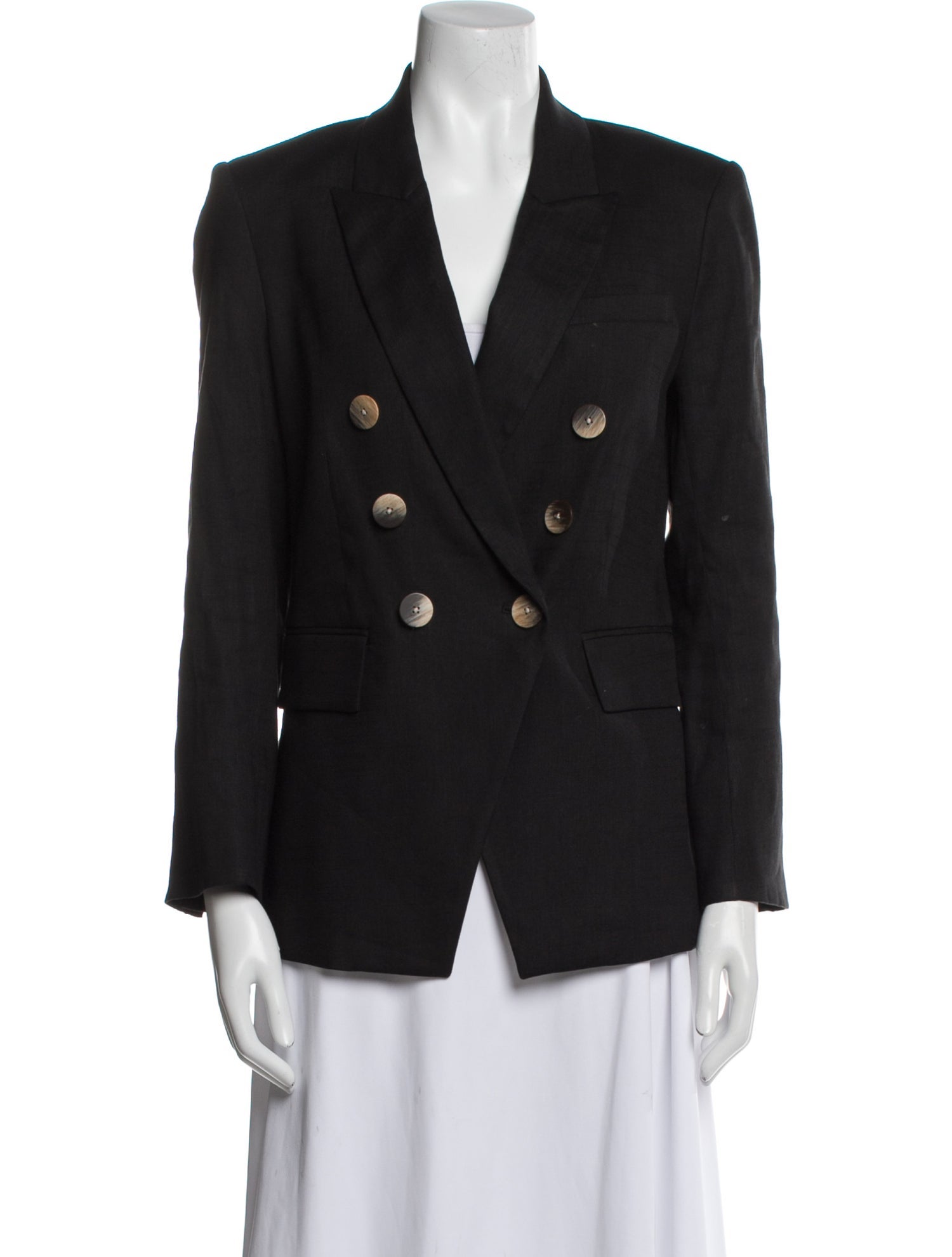 Veronica Beard Linen Peacoat