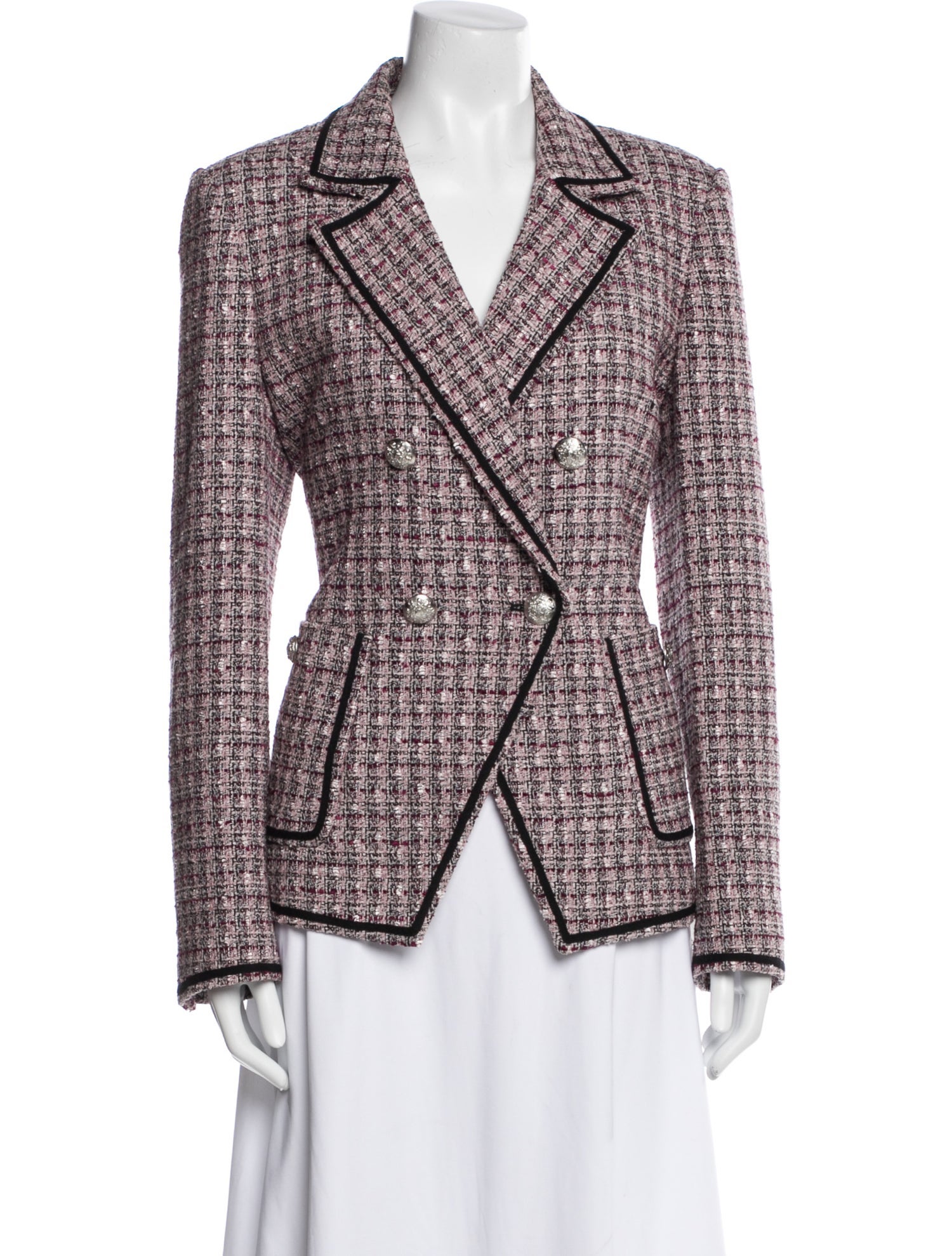 Veronica Beard Plaid Print Blazer