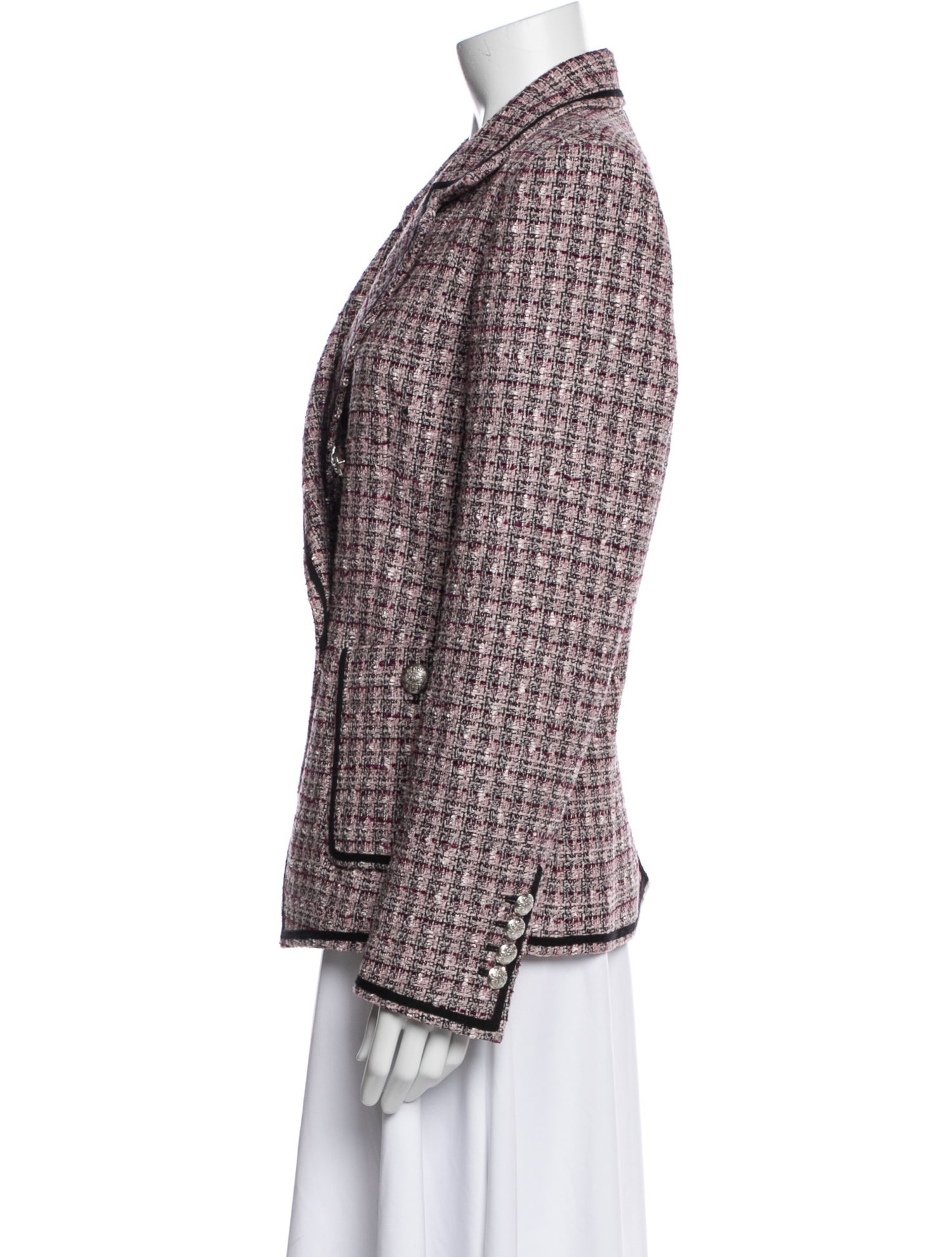 Veronica Beard Plaid Print Blazer