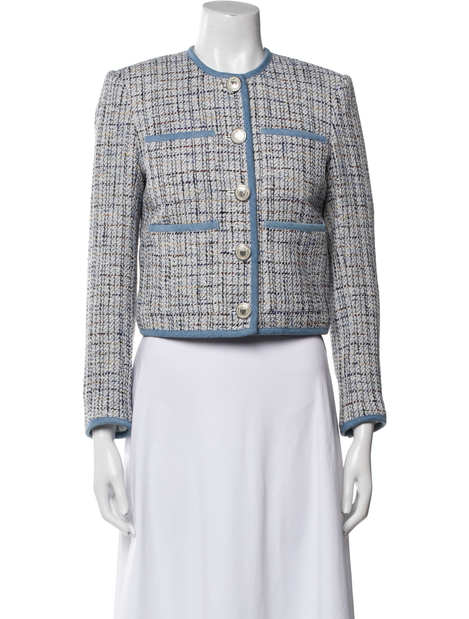 Veronica Beard Tweed Pattern Evening Jacket