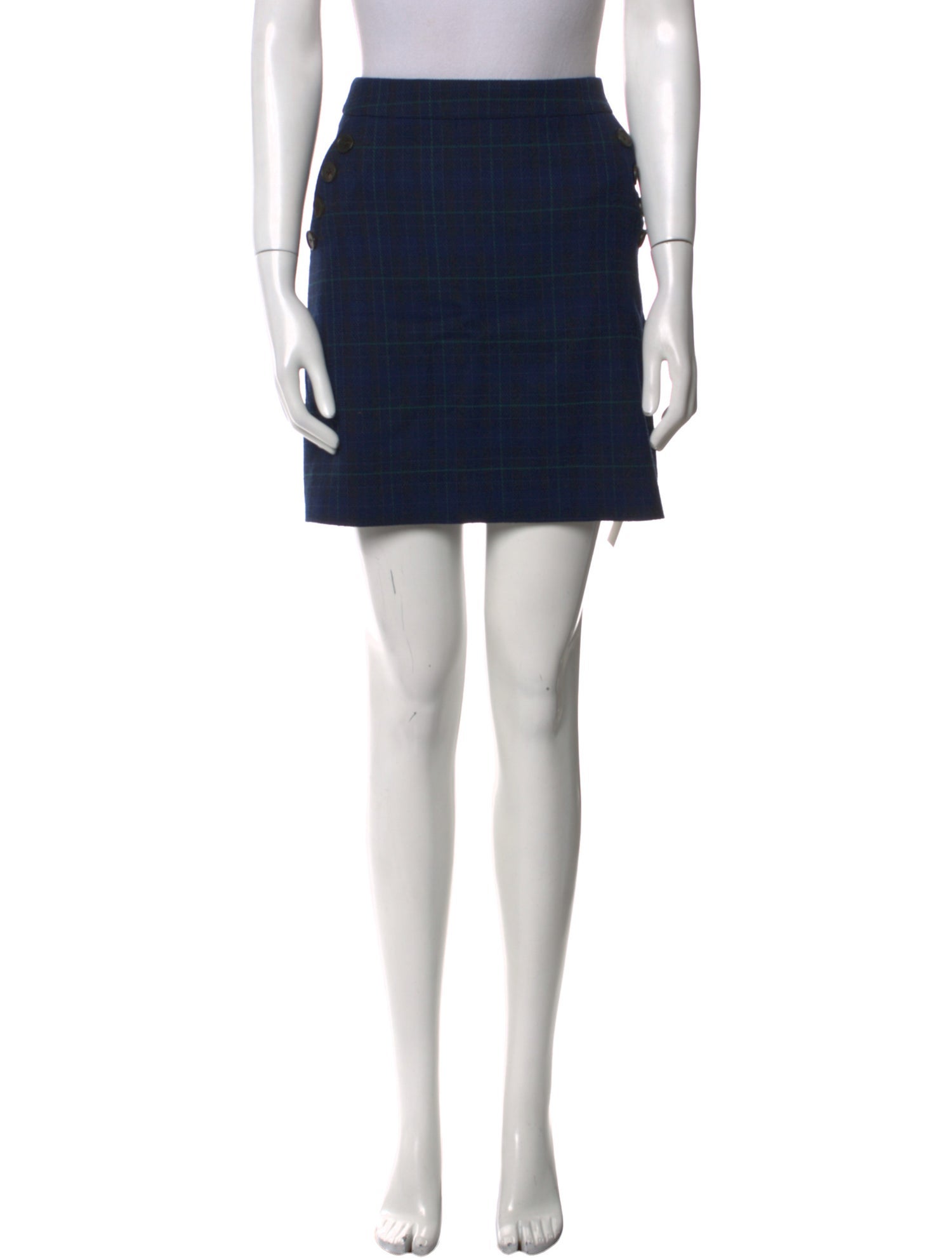 Veronica Beard Plaid Print Knee-Length Skirt