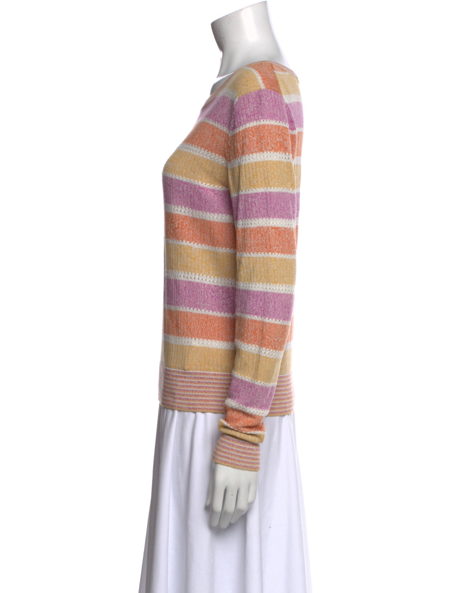 Veronica Beard Striped Scoop Neck Top