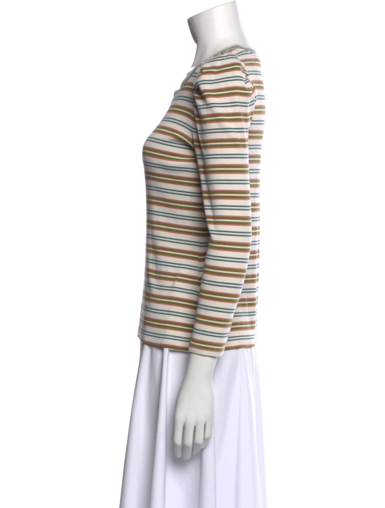 Veronica Beard Striped Scoop Neck Sweater