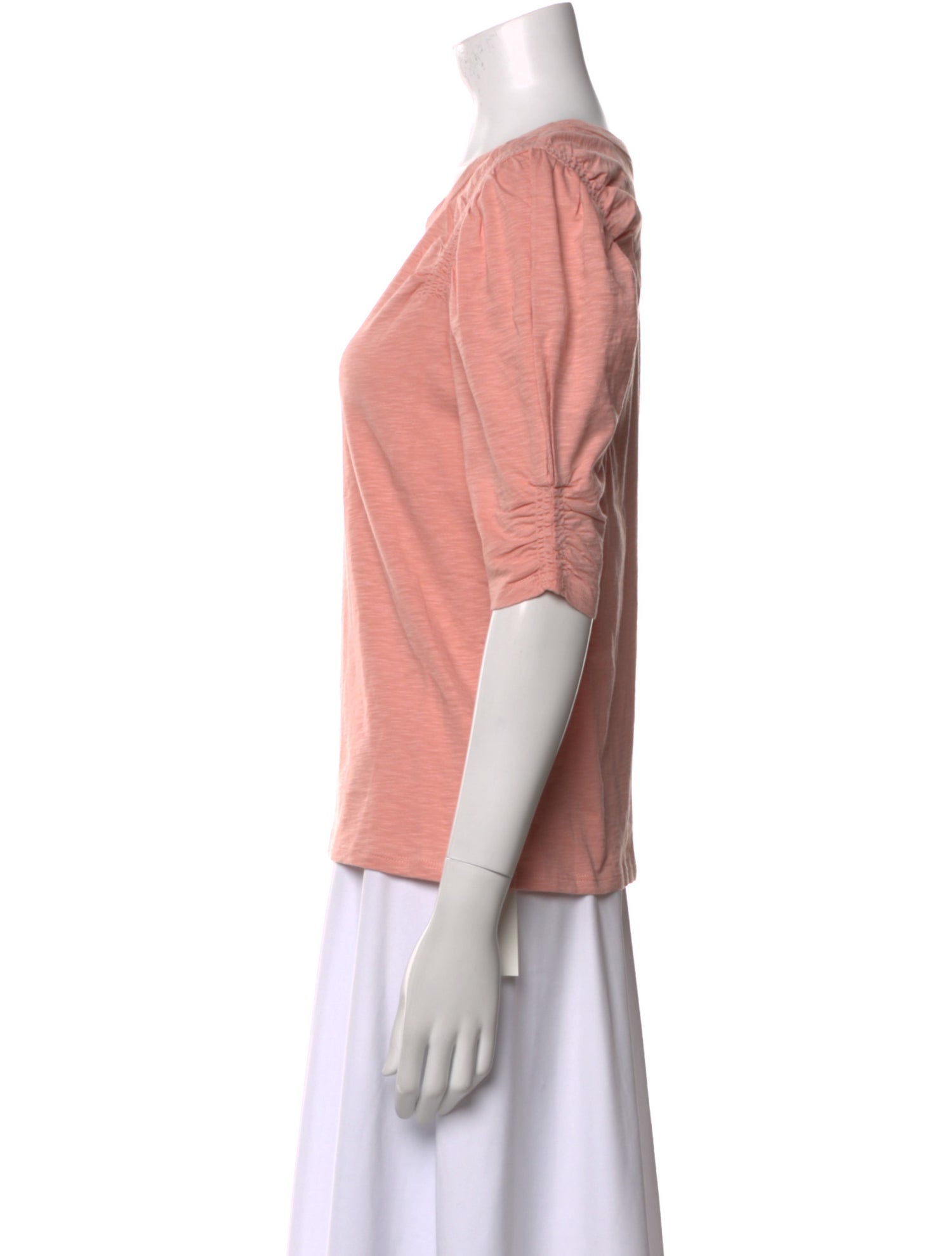 Veronica Beard Scoop Neck Three-Quarter Sleeve T-Shirt