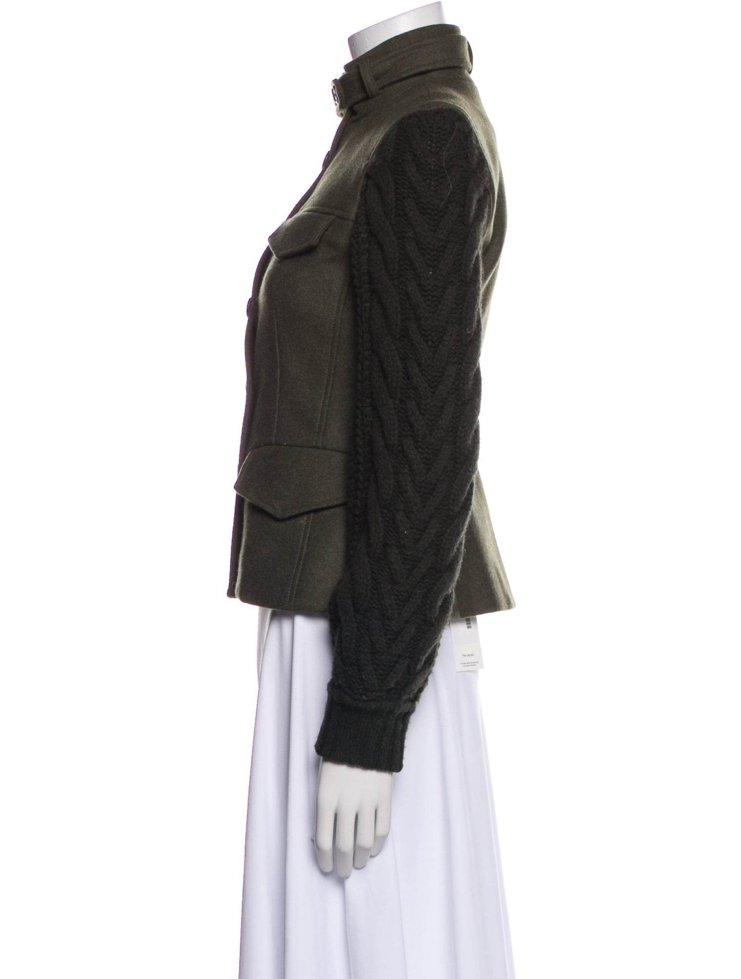 Veronica Beard Wool Printed Utility Jacket